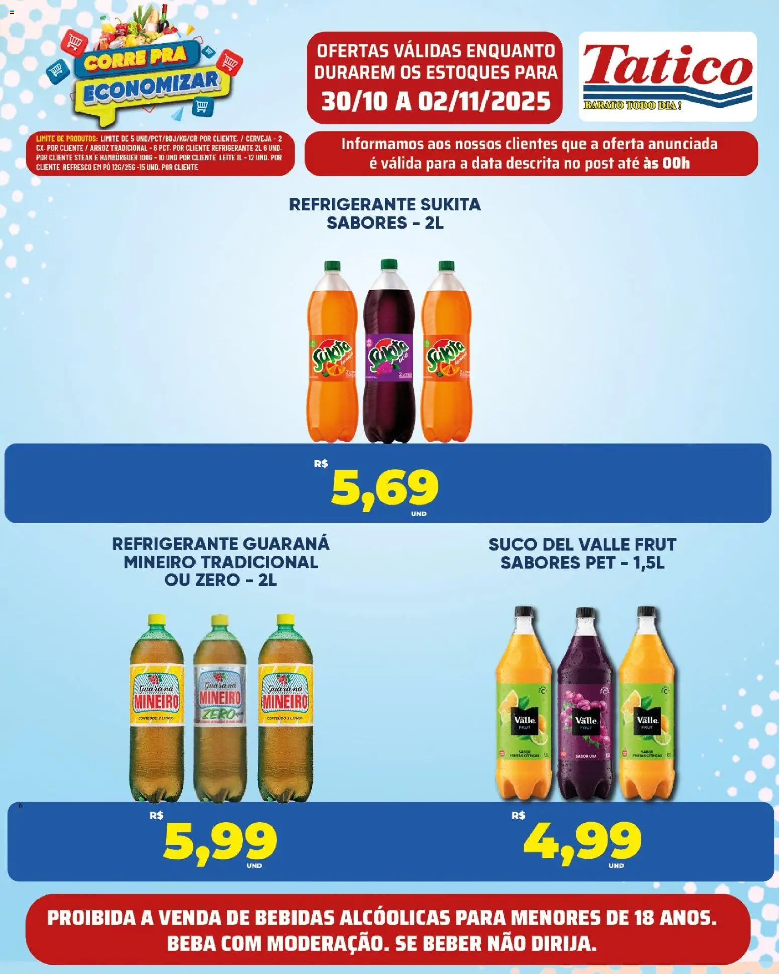 Tatico Folheto - válido de 03.11.2025 | Página: 41 | Produtos: Refresco, Guaraná, Leite, Cerveja