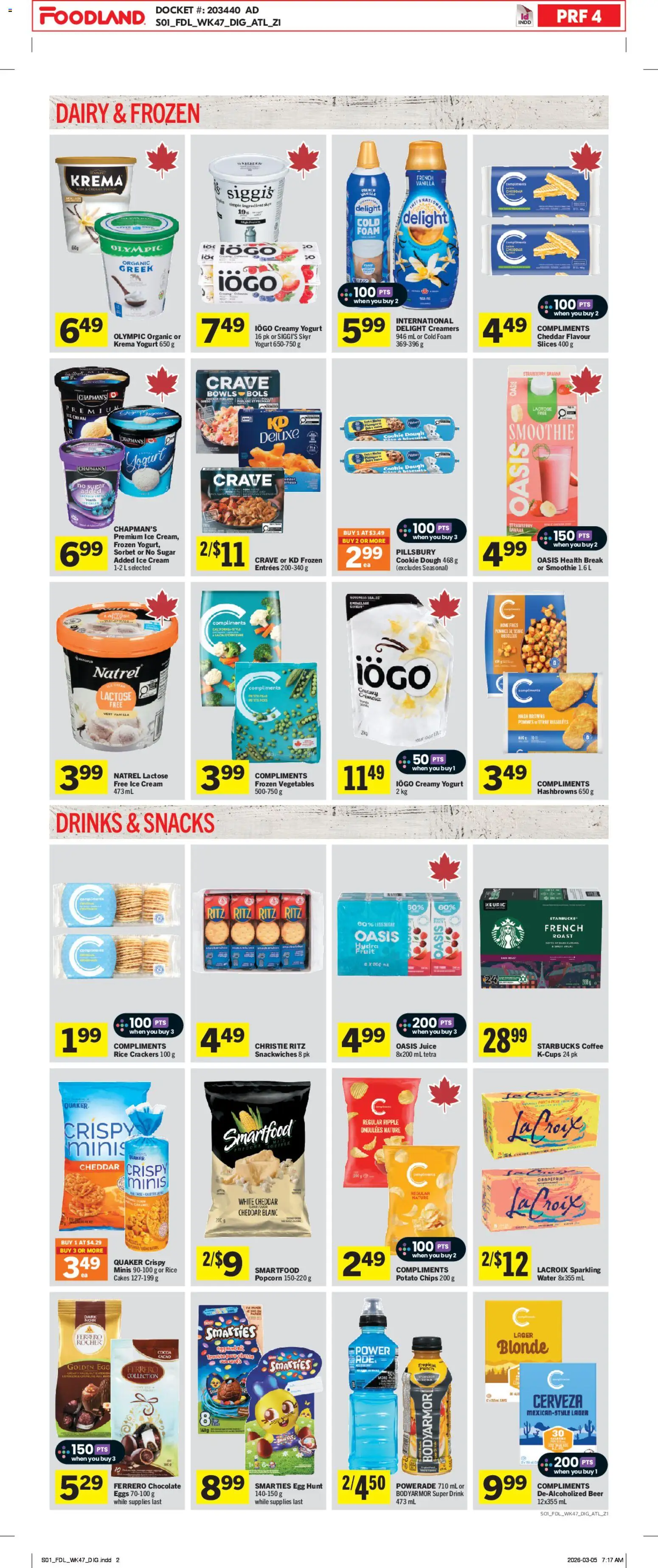 Foodland flyer valid from 19.03.2026 | Page: 7 | Products: Eggs, Coffee, Chocolate, Juice