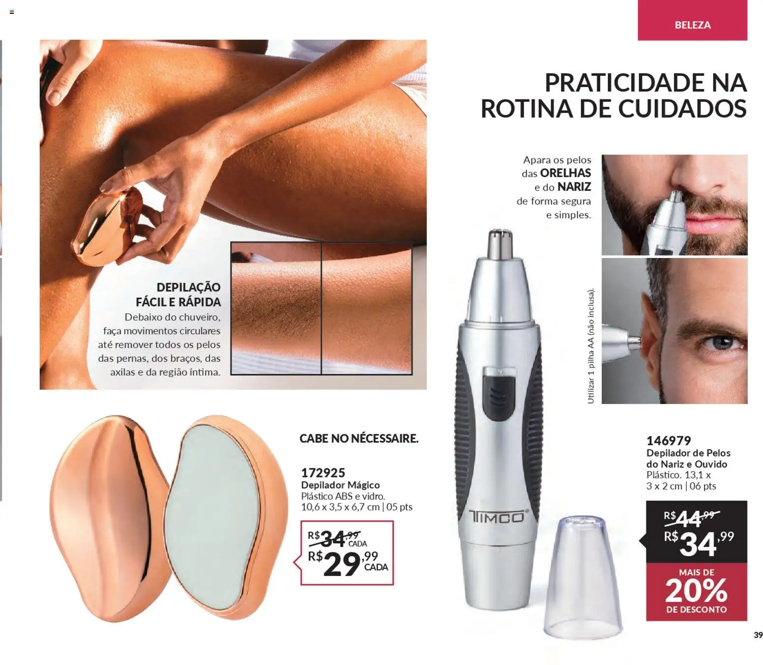 Avon Folheto - válido de 19.12.2025 | Página: 39 | Produtos: Depilador, Faca