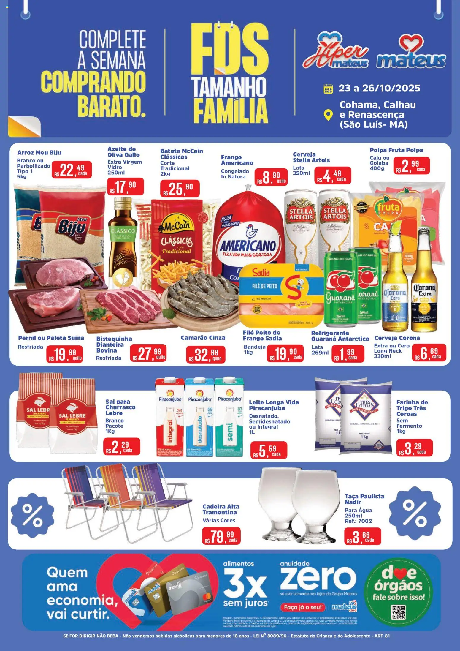 Mateus Folheto - válido de 23.10.2025 | Página: 1 | Produtos: Guaraná, Pernil, Arroz, Batata