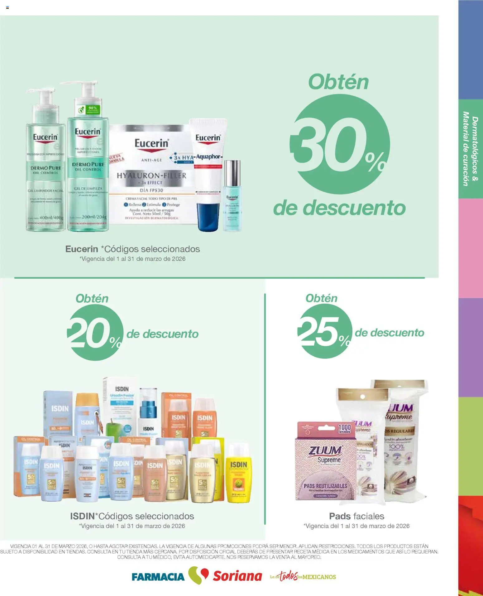 Nuevas ofertas de Soriana válidas en toda la República Mexicana desde el 01.03.2026. ¡Encuentra las mejores ofertas en Soriana - Folleto Farmacia Soriana Marzo Híper Nacional! | Página: 9