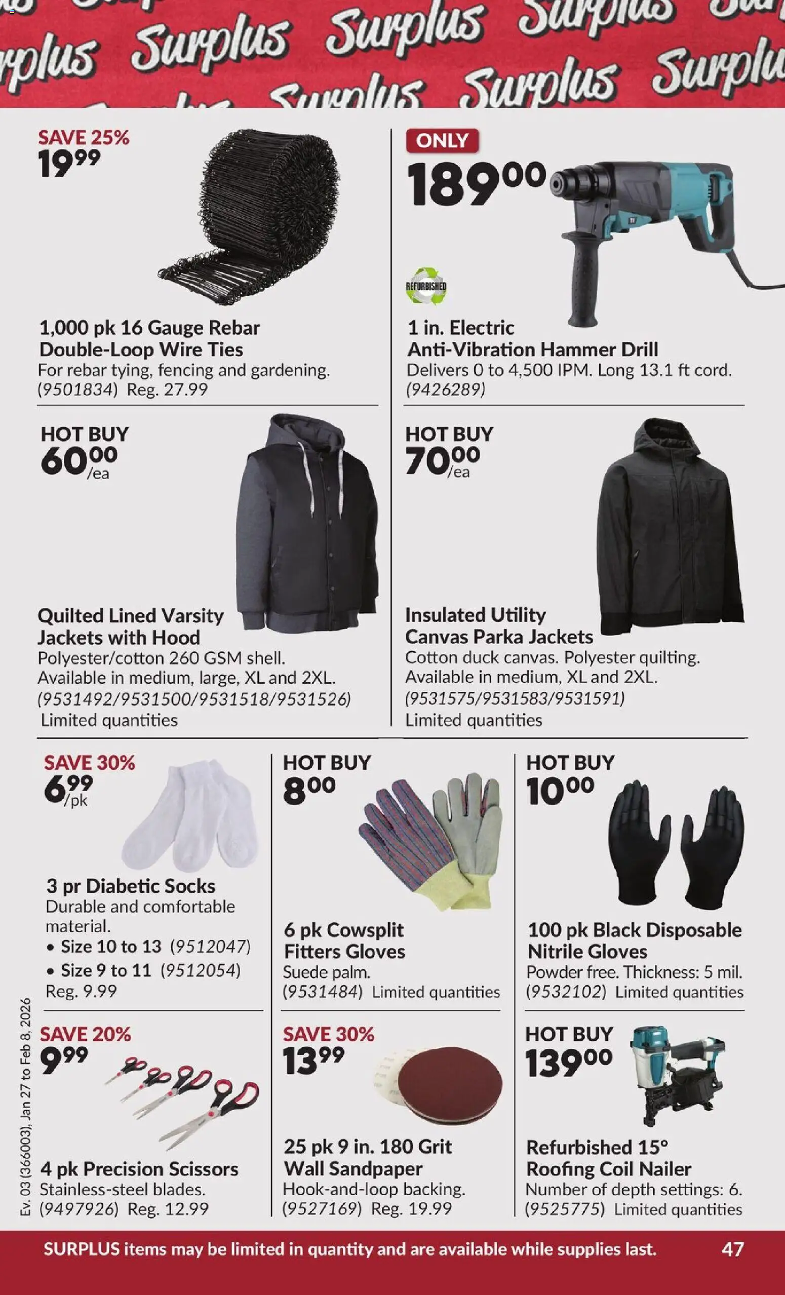 Princess Auto flyer valid from 27.01.2026 | Page: 55 | Products: Gloves, Powder, Socks