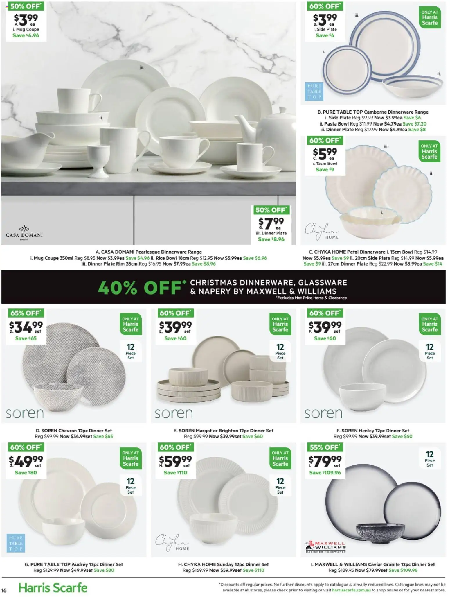 Harris Scarfe catalogue - valid from 20.11.2025 | Page: 16 | Products: Table, Dinner set, Rice, Pasta