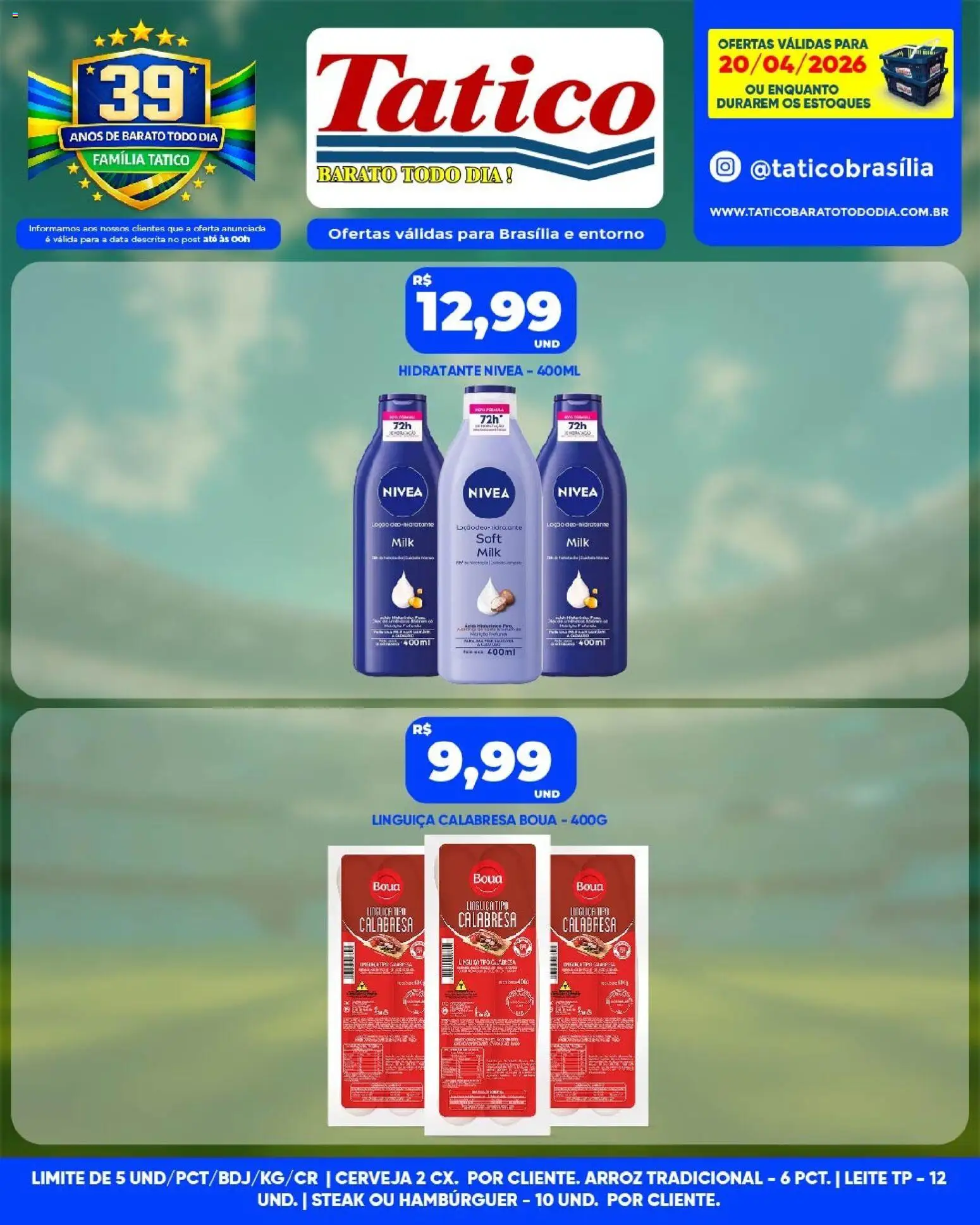 Tatico Folheto - válido de 21.04.2026 | Página: 29 | Produtos: Linguiça, Leite, Cerveja, Hambúrguer