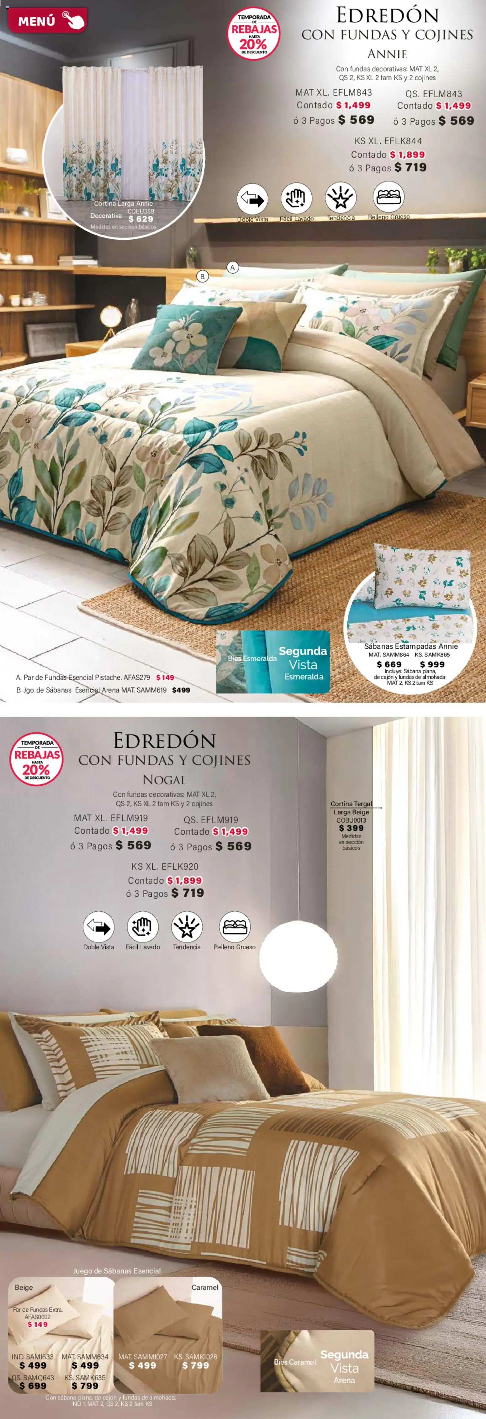 Nuevas ofertas de Colchas Concord válidas en toda la República Mexicana desde el 01.02.2026. ¡Encuentra las mejores ofertas en Colchas Concord catálogo! | Página: 23 | Productos: Juego, Almohada, Sabanas