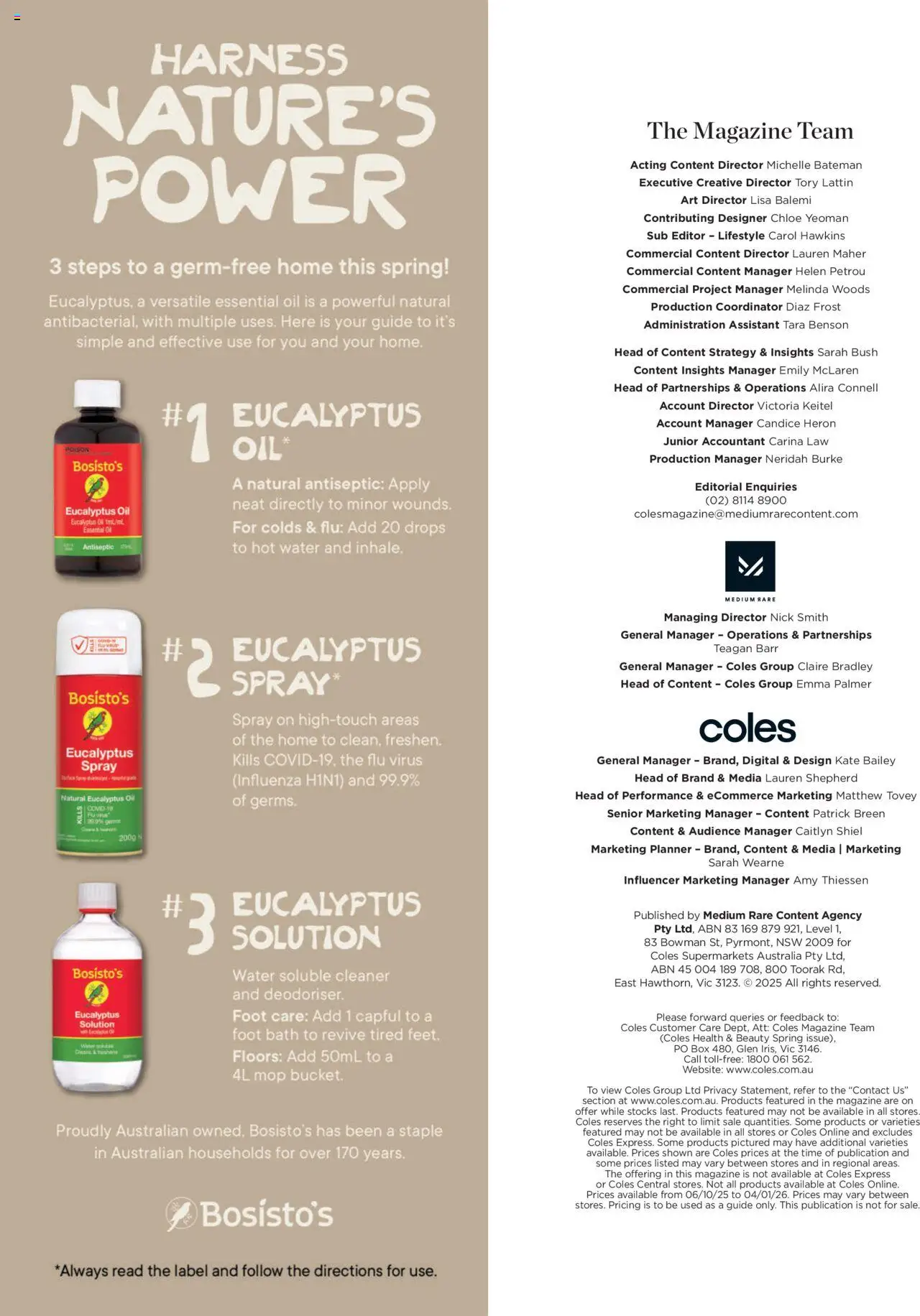 Coles catalogue - valid from 07.10.2025 | Page: 4 | Products: Mop, Cleaner, Water, Digital
