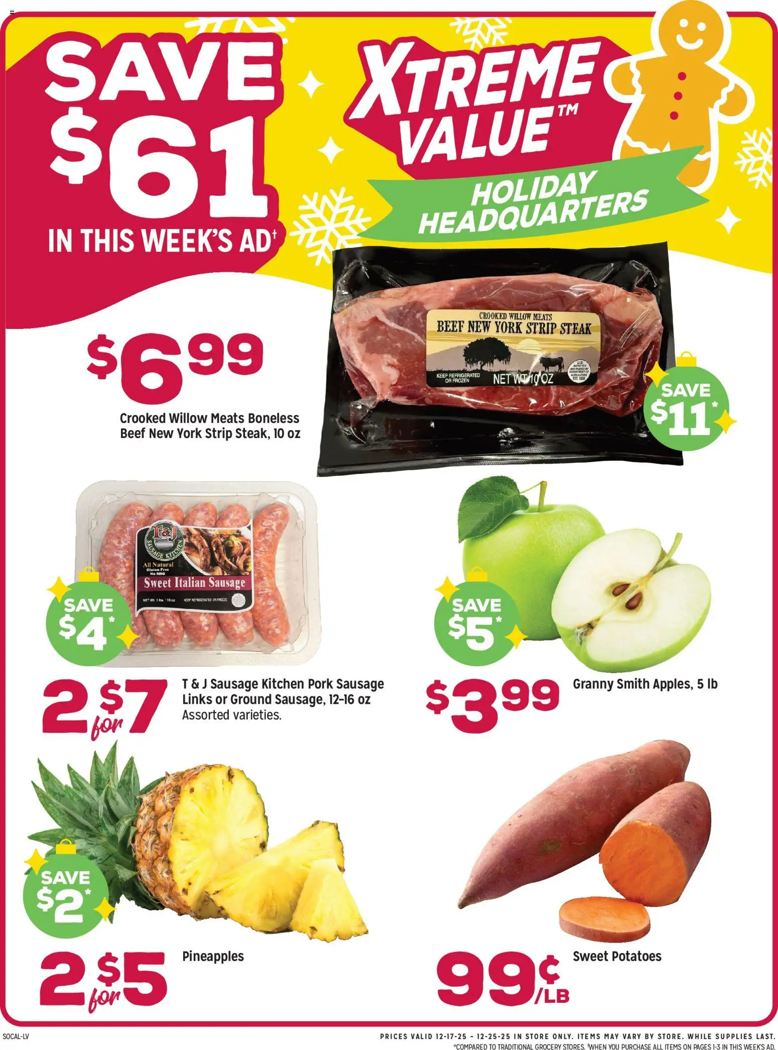 Grocery Outlet Weekly Ad - valid from 17.12.2025 | Page: 2 | Products: Pork, Beef, Potatoes, Sausage
