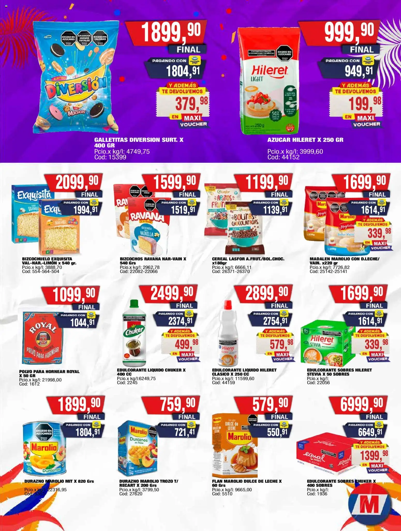 Maxiconsumo ofertas │ válido desde el 02.03.2026 | Página: 7 | Productos: Galletitas, Durazno, Edulcorante, Té
