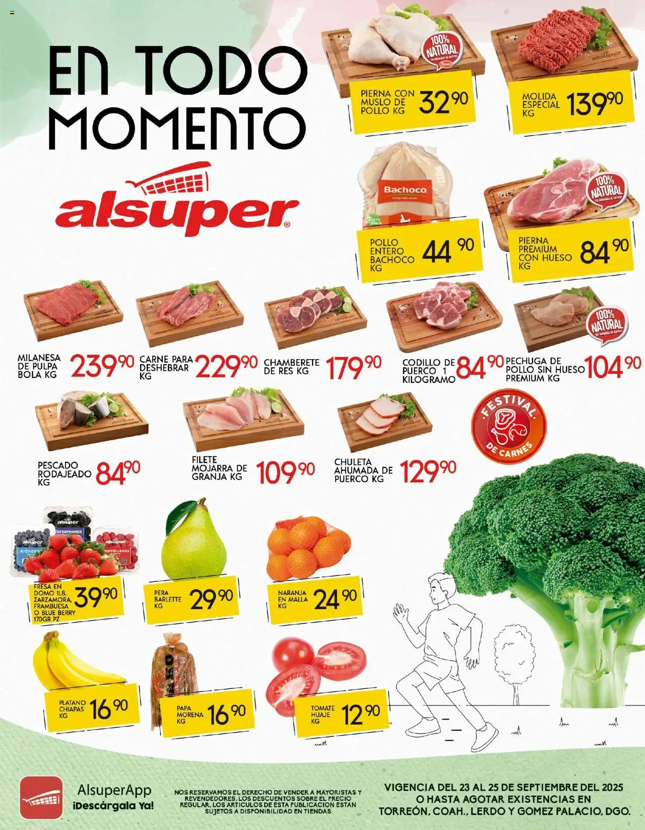 Nuevas ofertas de Alsuper válidas en toda la República Mexicana desde el 23.09.2025. ¡Encuentra las mejores ofertas en Alsuper - Folleto Laguna! | Página: 1 | Productos: Fresa, Plátano, Malla, Sobre
