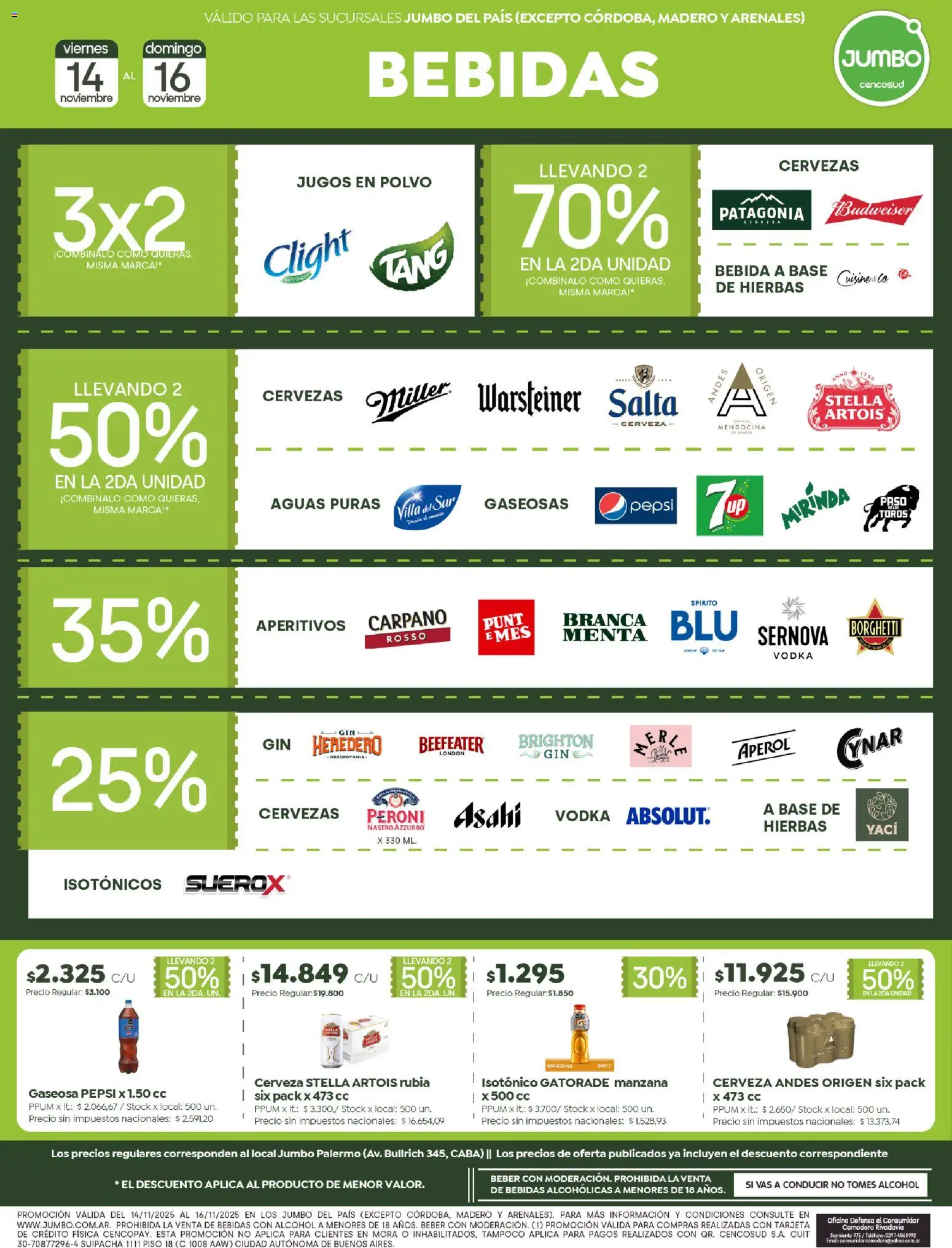 Jumbo - Ofertas  │ válido desde el 14.11.2025 | Página: 6 | Productos: Vodka, Teléfono, Gaseosa, Manzana