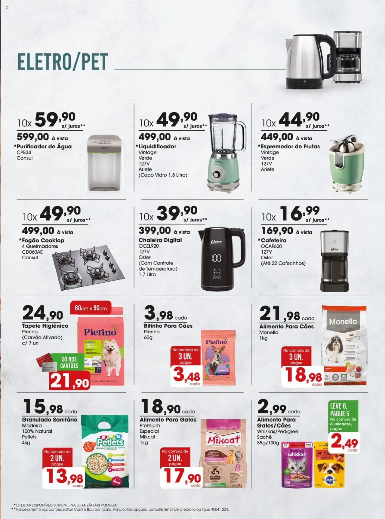 Zaffari Folheto - válido de 12.08.2025 | Página: 19 | Produtos: Chaleira, Espremedor, Cooktop, Tapete higiênico