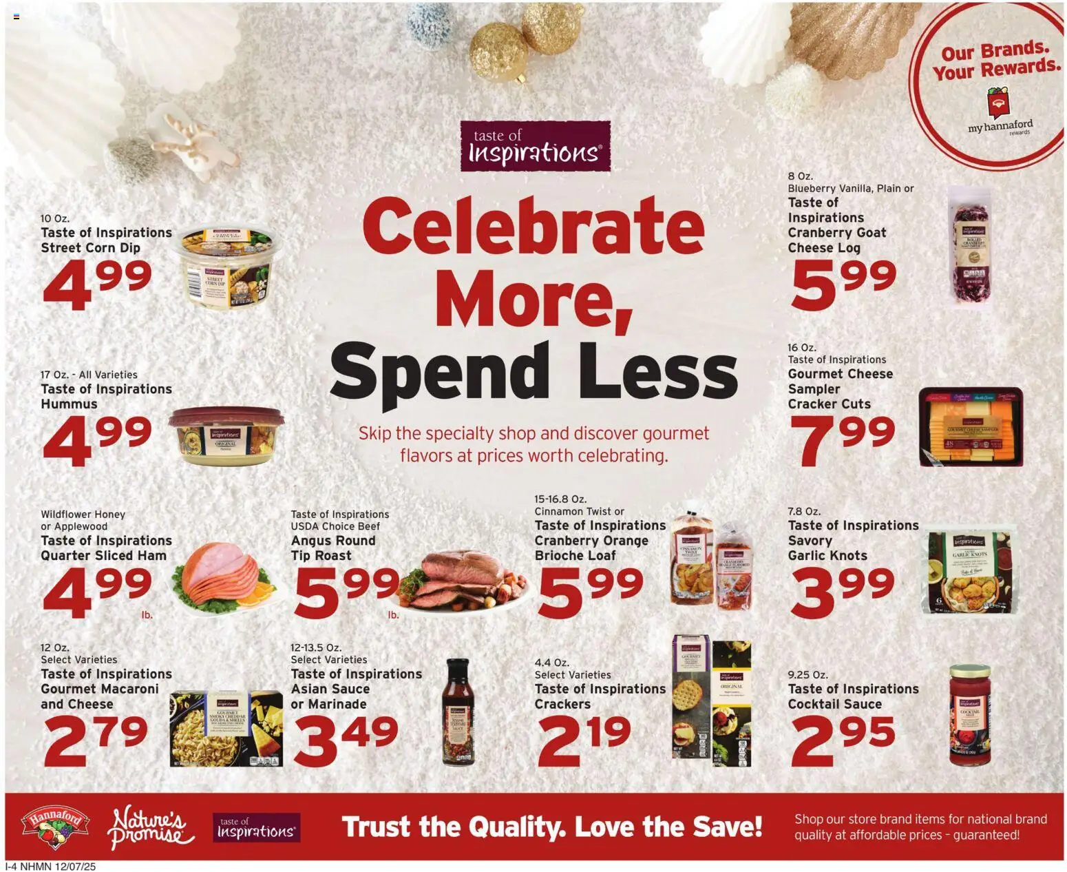 Hannaford Weekly Ad - valid from 07.12.2025 | Page: 12 | Products: Corn, Ham, Beef, Garlic