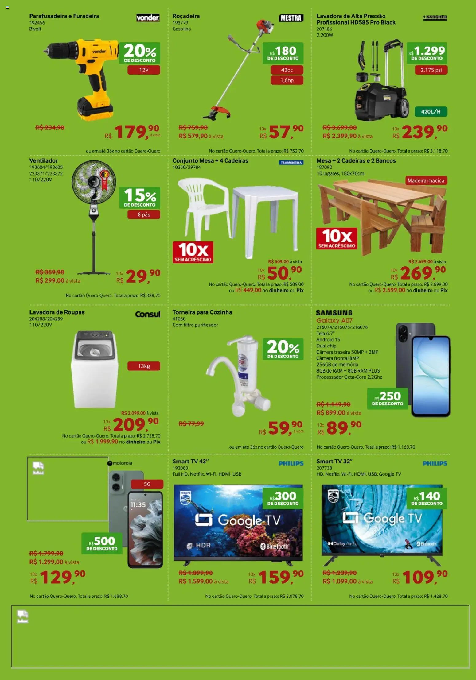 Lojas Quero-Quero Folheto - válido de 13.01.2026 | Página: 2 | Produtos: smart TV, Tela, Lavadora de alta pressão, USB