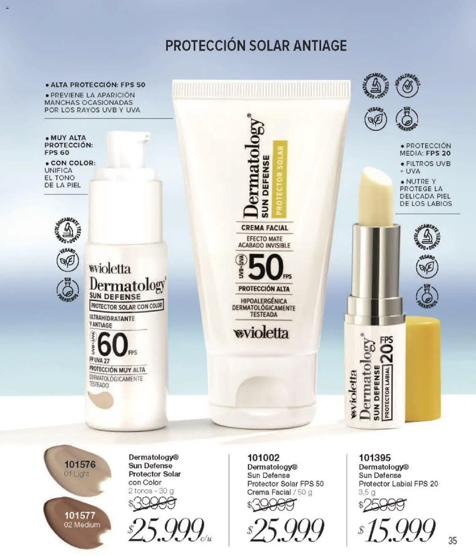 Violetta - Violetta Cosméticos │ válido desde el 05.02.2026 | Página: 35 | Productos: Mate, Protector solar, Uva, Crema