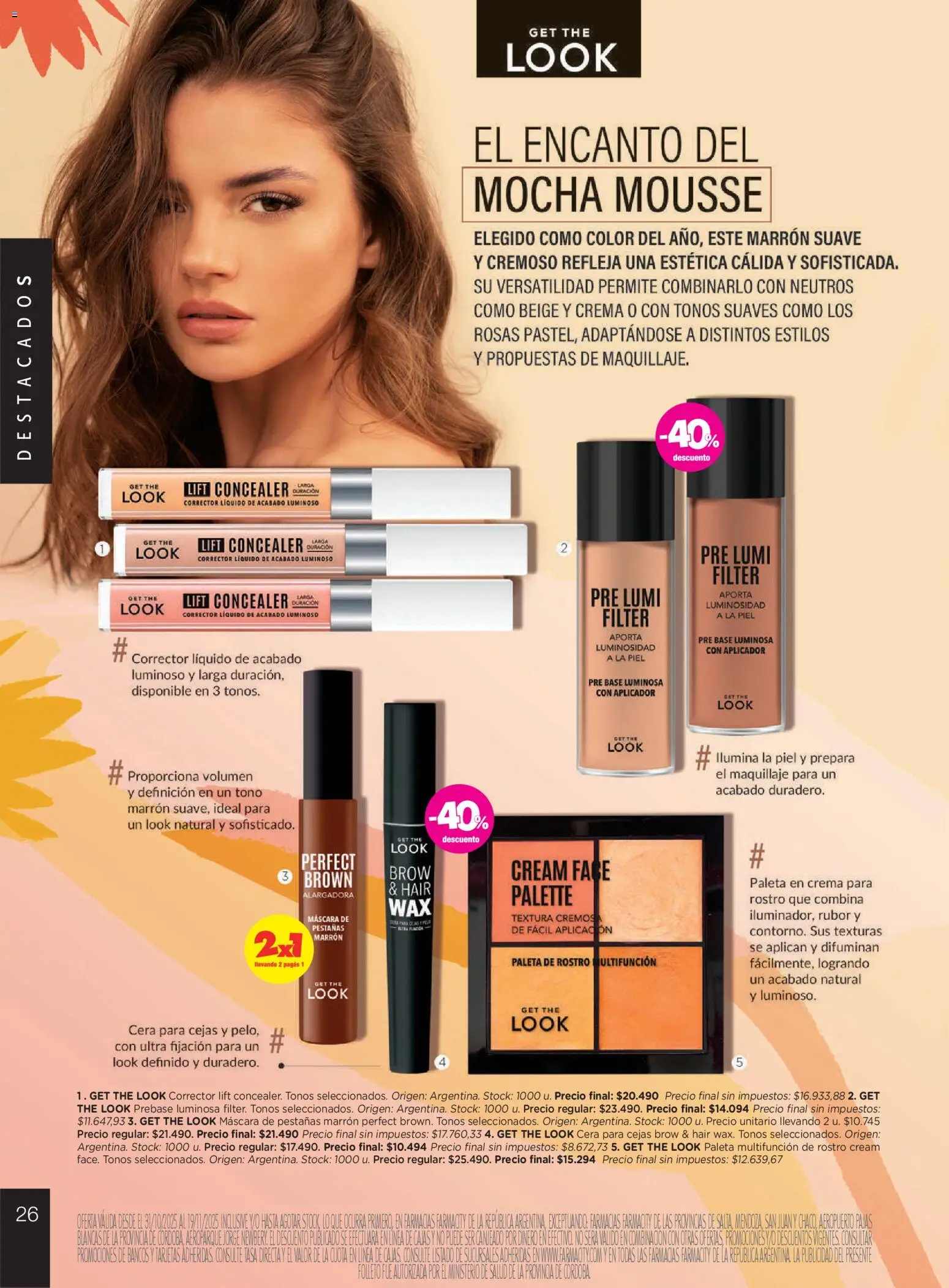 Farmacity catálogo │ válido desde el 30.10.2025 | Página: 26 | Productos: Máscara, Mascara de pestañas, Paleta, Crema