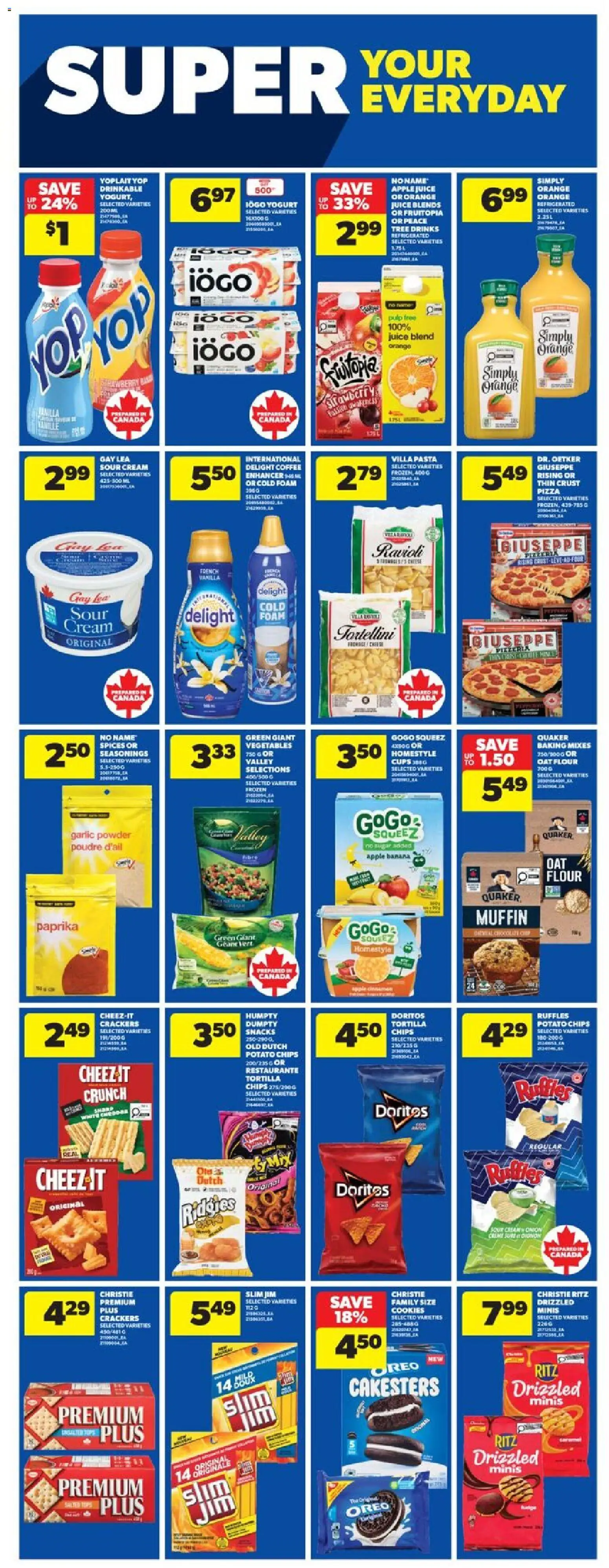 Real Canadian Superstore flyer valid from 23.04.2026 | Page: 18 | Products: Sour cream, Chips, Yogurt, Coffee