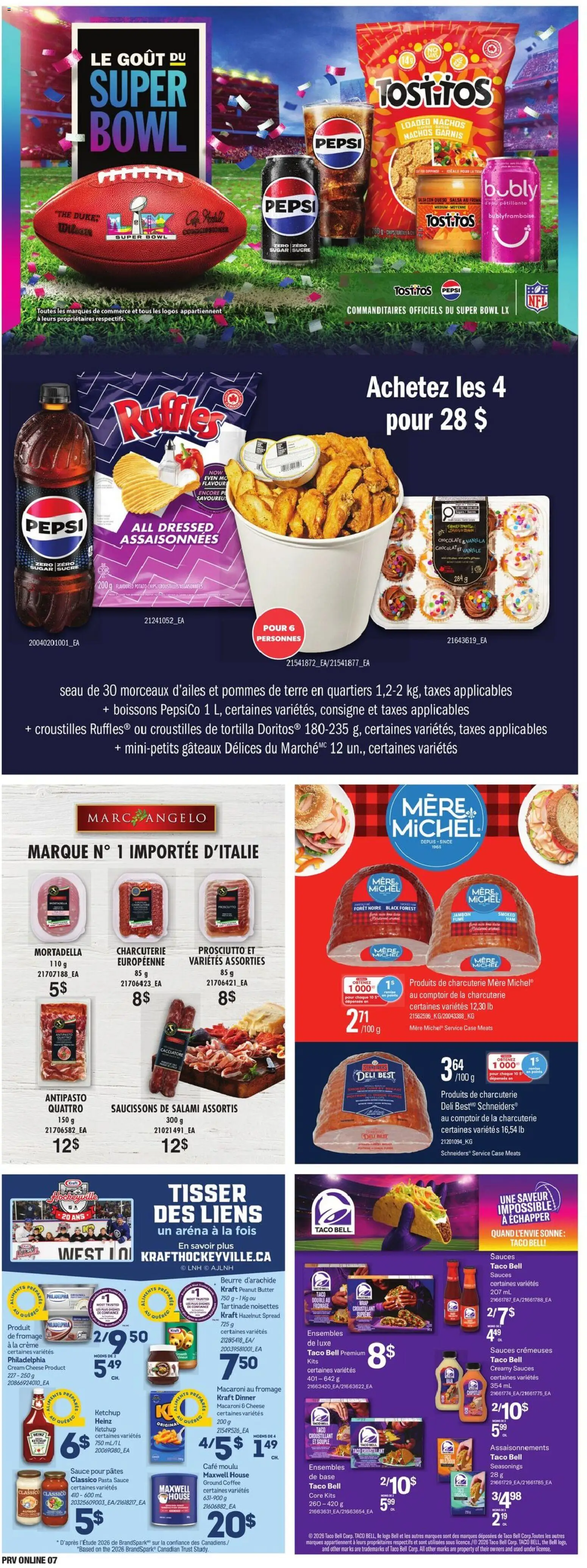 Provigo flyer valid from 22.01.2026 | Page: 9 | Products: Pasta, Cream, Case, Coffee
