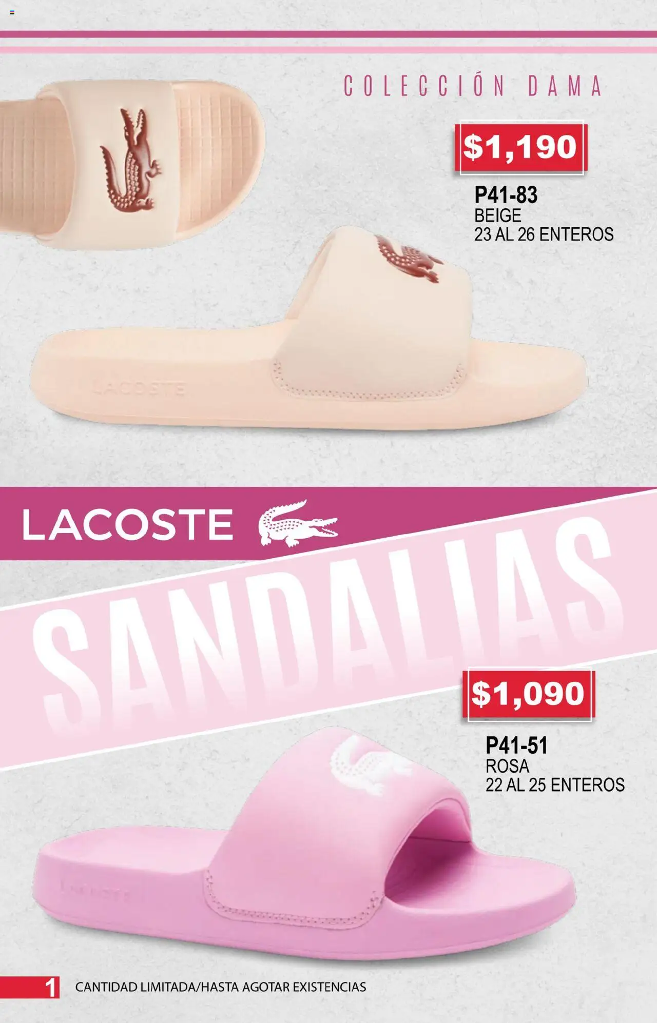Nuevas ofertas de Cklass válidas en toda la República Mexicana desde el 14.07.2025. ¡Encuentra las mejores ofertas en Cklass catálogo Especial Lacoste! | Página: 2 | Productos: Sandalias