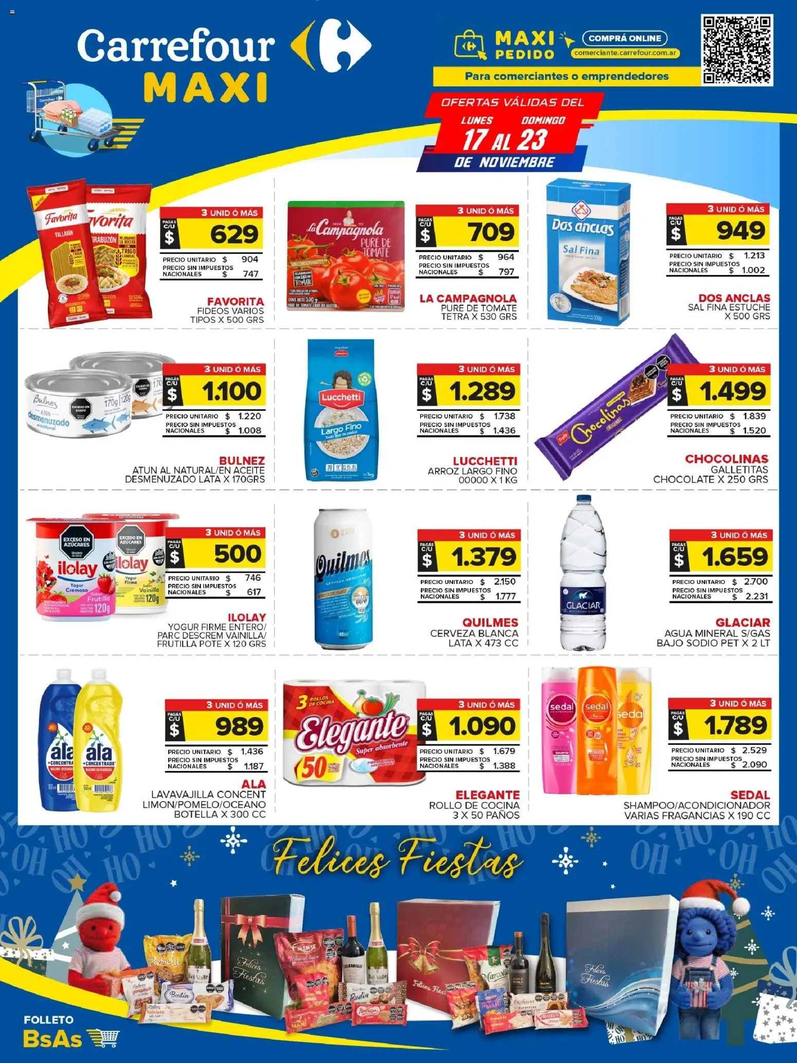 Carrefour Maxi catálogo │ válido desde el 17.11.2025 | Página: 1 | Productos: Tableta, Yogur, Chocolate, Fideos
