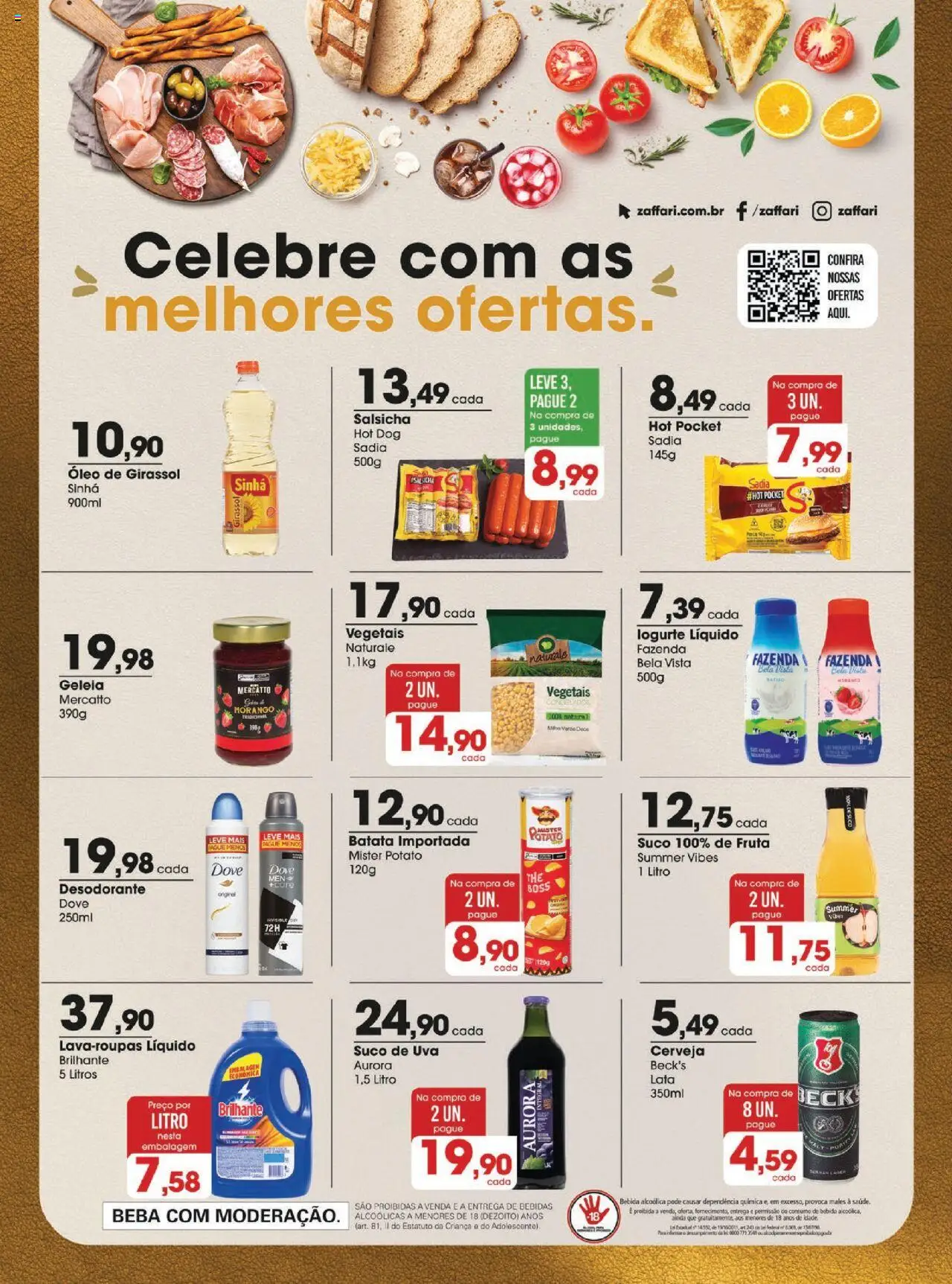 Zaffari Folheto - válido de 21.10.2025 | Página: 16 | Produtos: Desodorante, Suco, Cerveja, Geleia