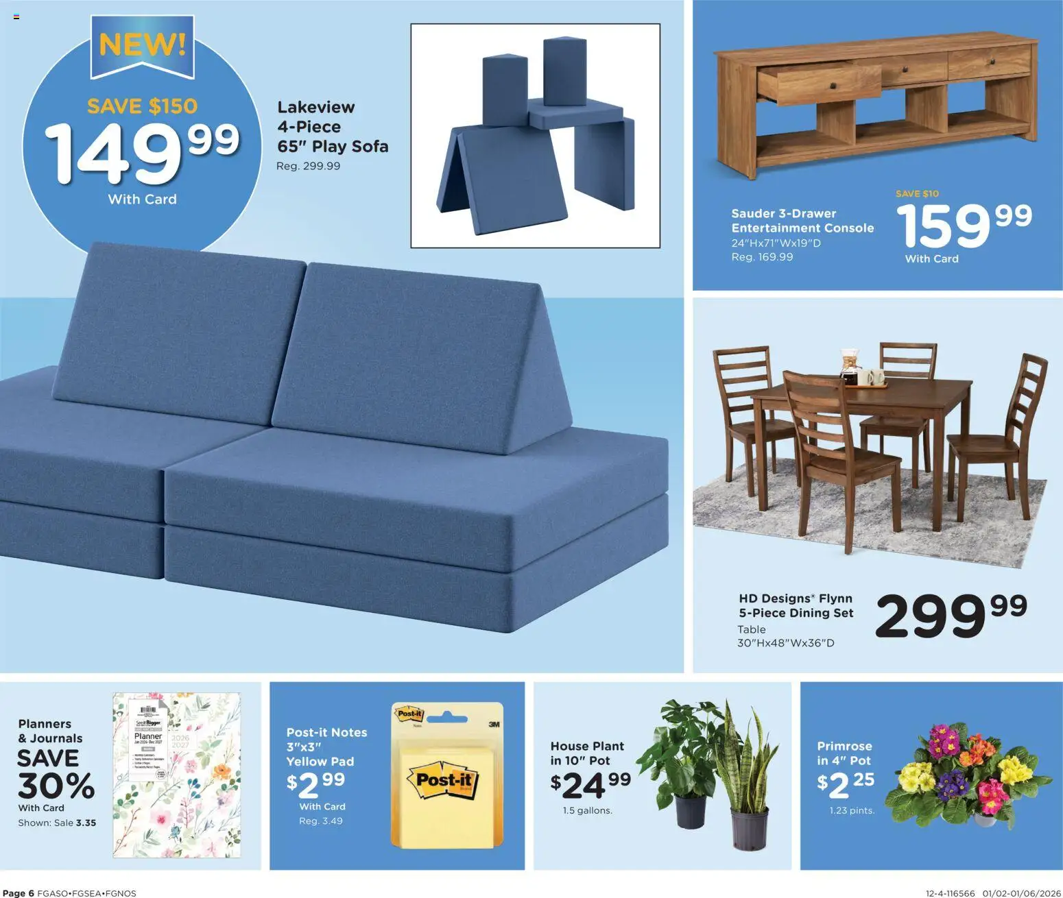 Fred Meyer Home & Apparel - valid from 02.01.2026 | Page: 8 | Products: Sofa, Table