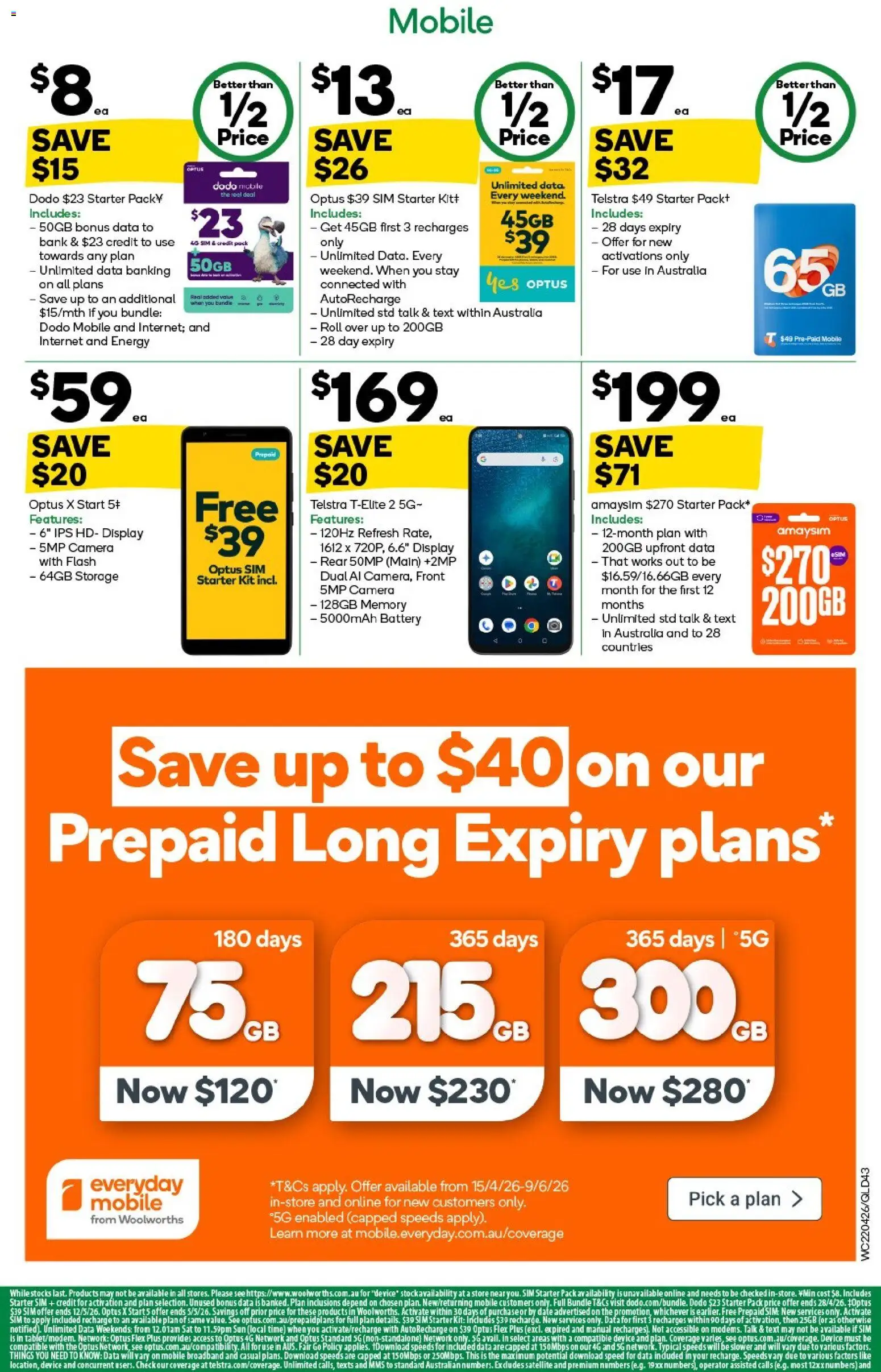 Woolworths catalogue - valid from 22.04.2026 | Page: 43 | Products: Date, Device, Camera, Mobile