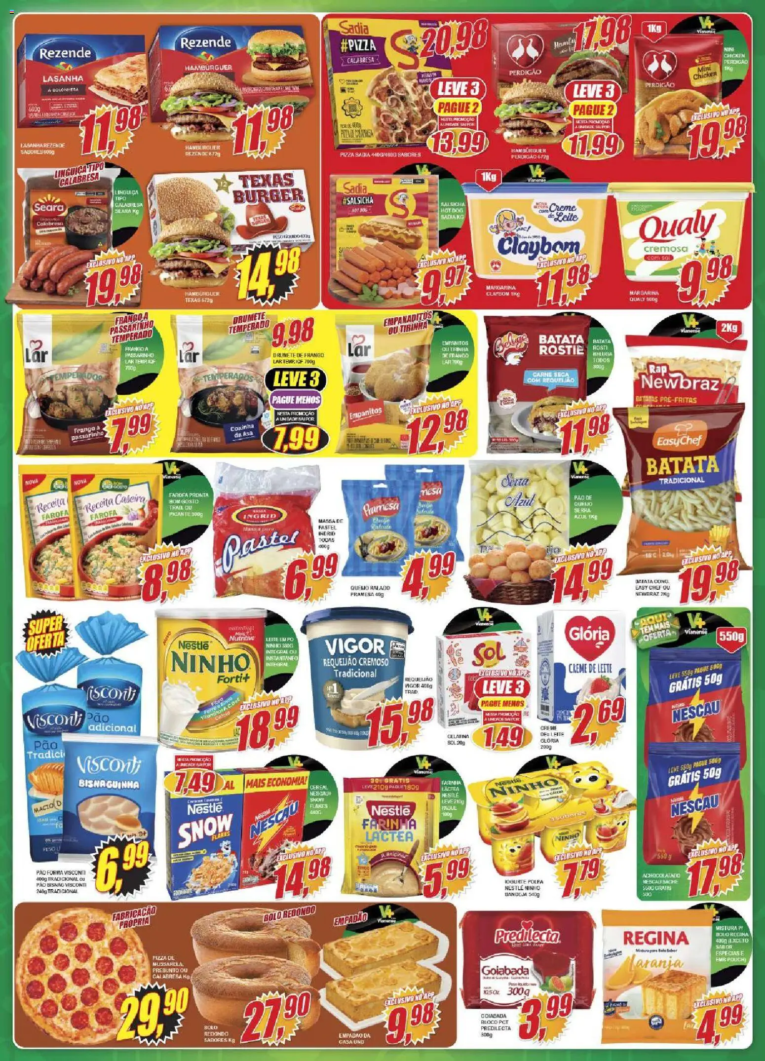 Vianense Folheto - válido de 10.04.2026 | Página: 2 | Produtos: Leite, Lasanha, Margarina, Gelatina