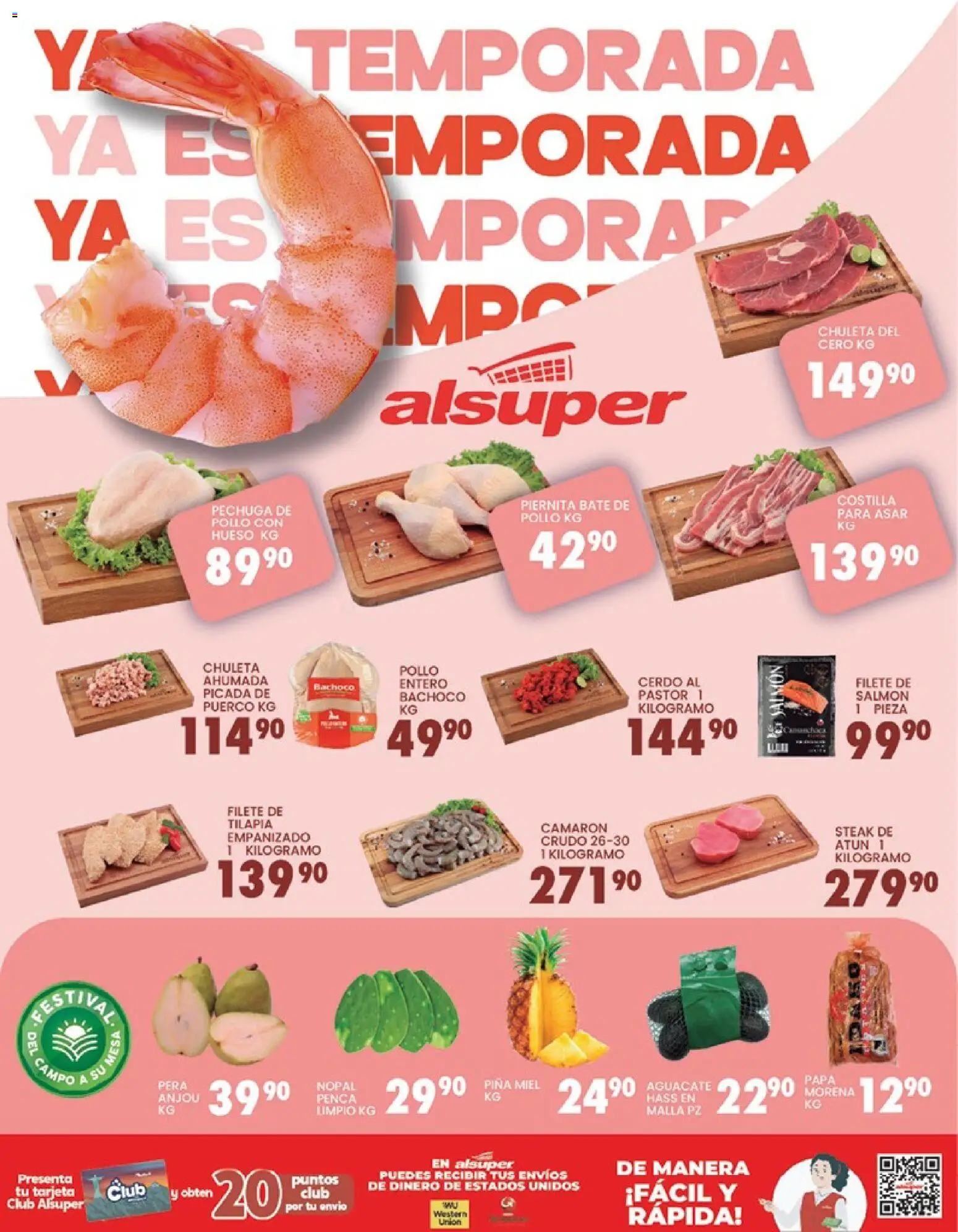Nuevas ofertas de Alsuper válidas en toda la República Mexicana desde el 20.02.2026. ¡Encuentra las mejores ofertas en Alsuper folleto Laguna! | Página: 8 | Productos: Pollo, Papa, Pera, Cerdo