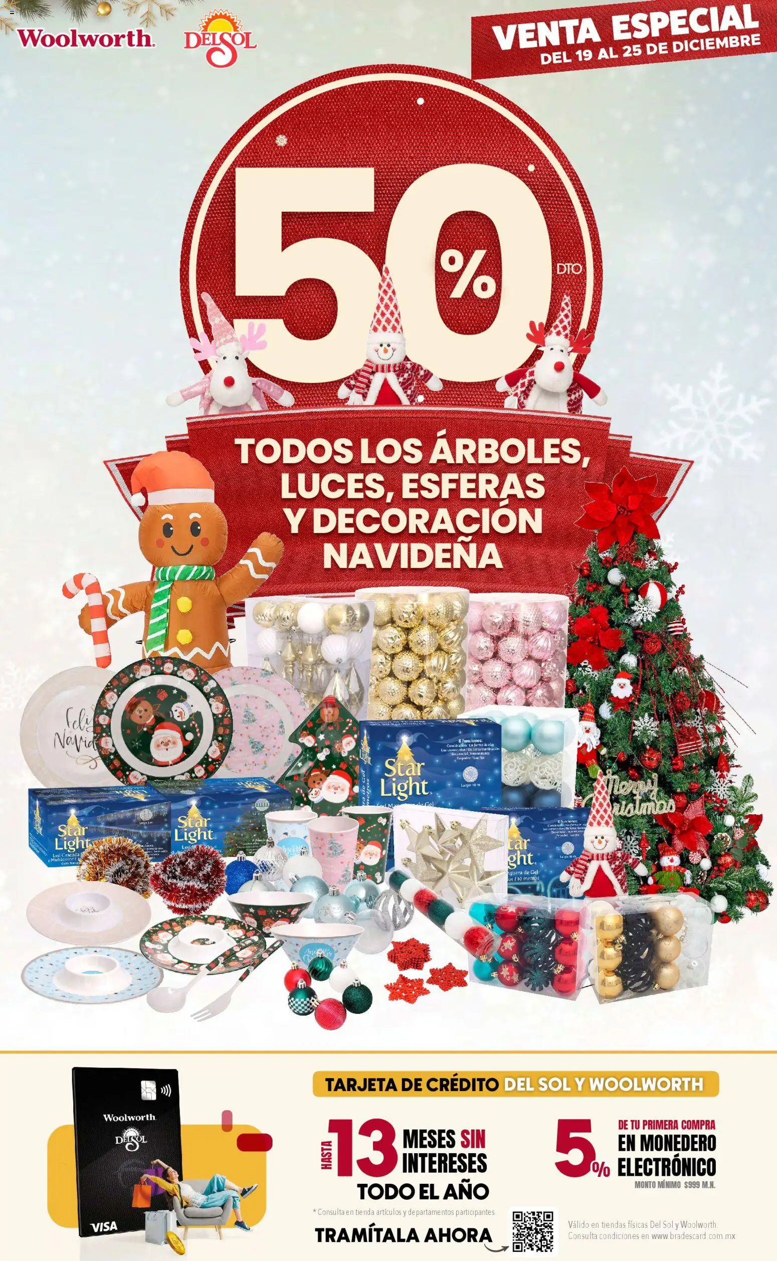 Nuevas ofertas de Del Sol y Woolworth válidas en toda la República Mexicana desde el 19.12.2025. ¡Encuentra las mejores ofertas en Del Sol y Woolworth catálogo Venta Especial Navidad! | Página: 1 | Productos: Monedero