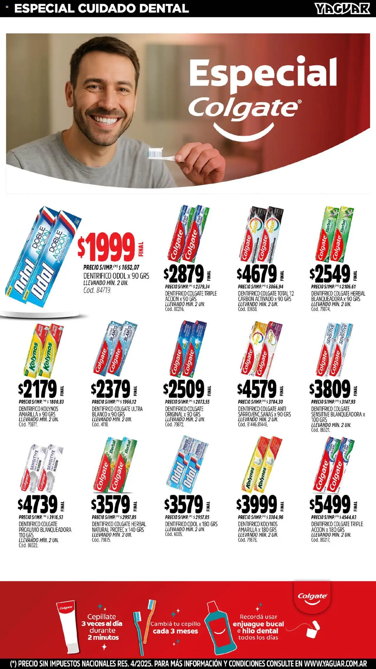 Yaguar - José C. Paz │ válido desde el 13.10.2025 | Página: 19 | Productos: Cepillo, Enjuague bucal, Hilo dental