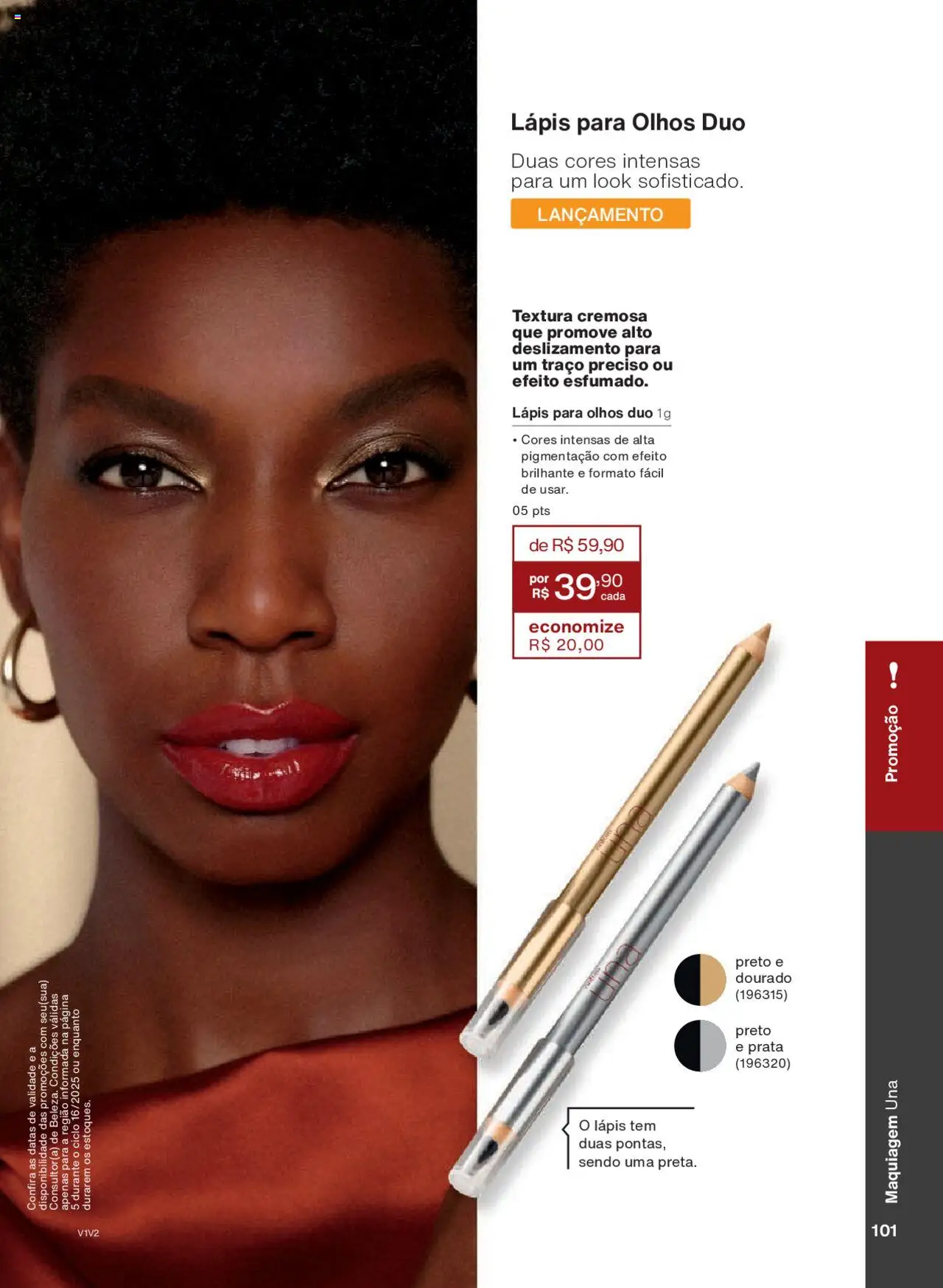 Natura Folheto - válido de 01.10.2025 | Página: 101 | Produtos: Maquiagem, Lápis