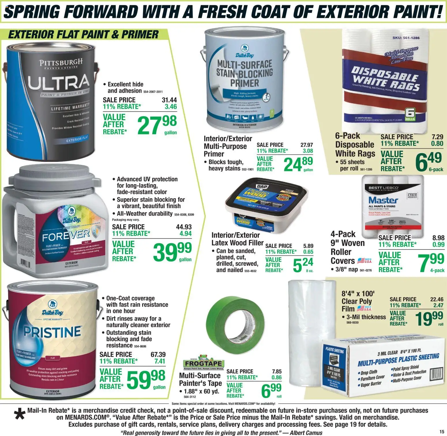 Menards Weekly Ad - valid from 22.04.2026 | Page: 15 | Products: Acrylic, Peeling, Coat