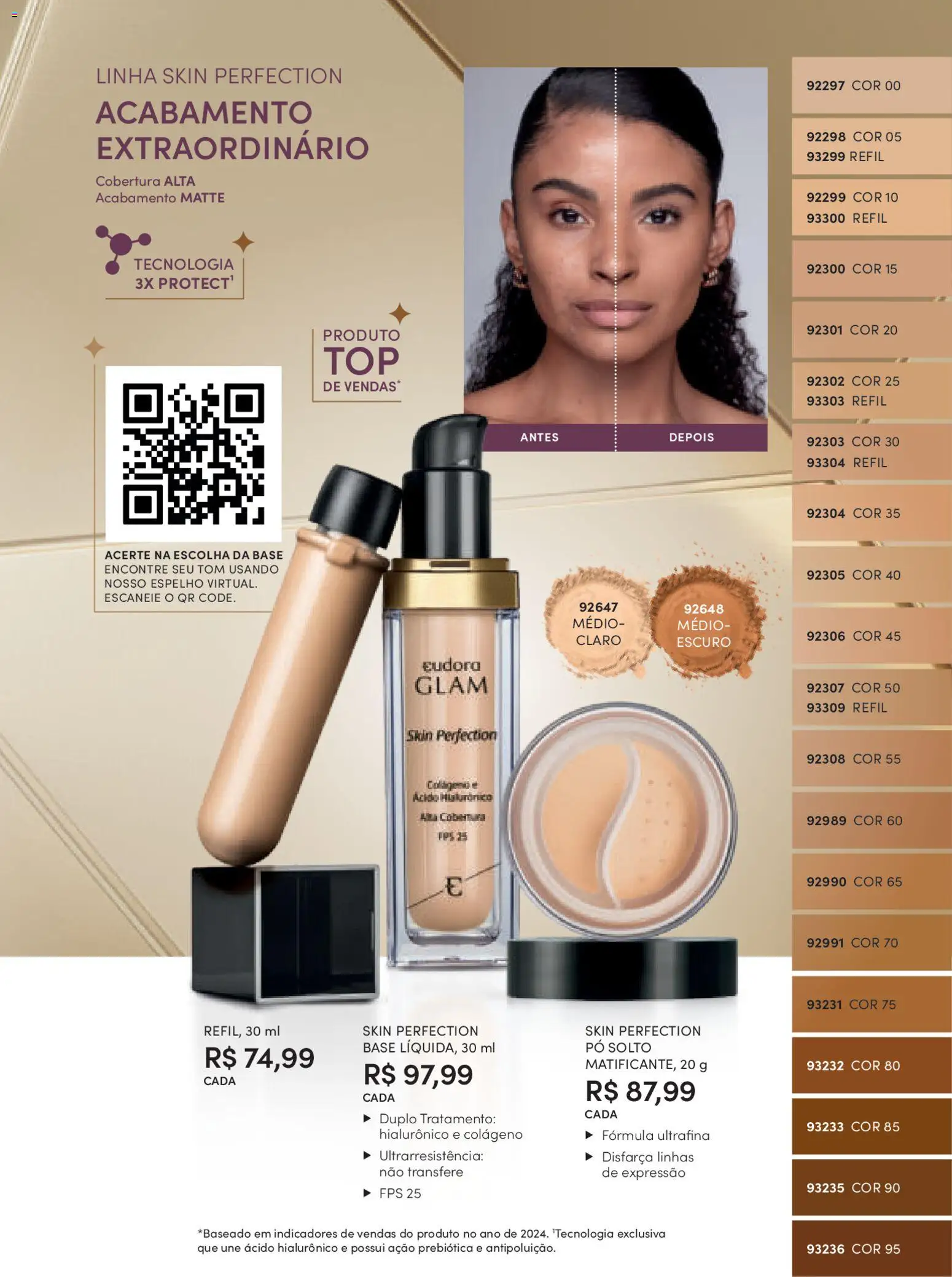 Eudora Folheto - válido de 10.11.2025 | Página: 63 | Produtos: Colágeno, Pó, Espelho, Base