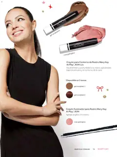 Vista previa de Crayón Iluminador para Rostro Mary Kay At Play, Agrega un glow a tu rostro., nuevo folleto de la tienda, válido en México a partir del 01.11.2025 | Página: 72 | Productos: Iluminador, Contorno