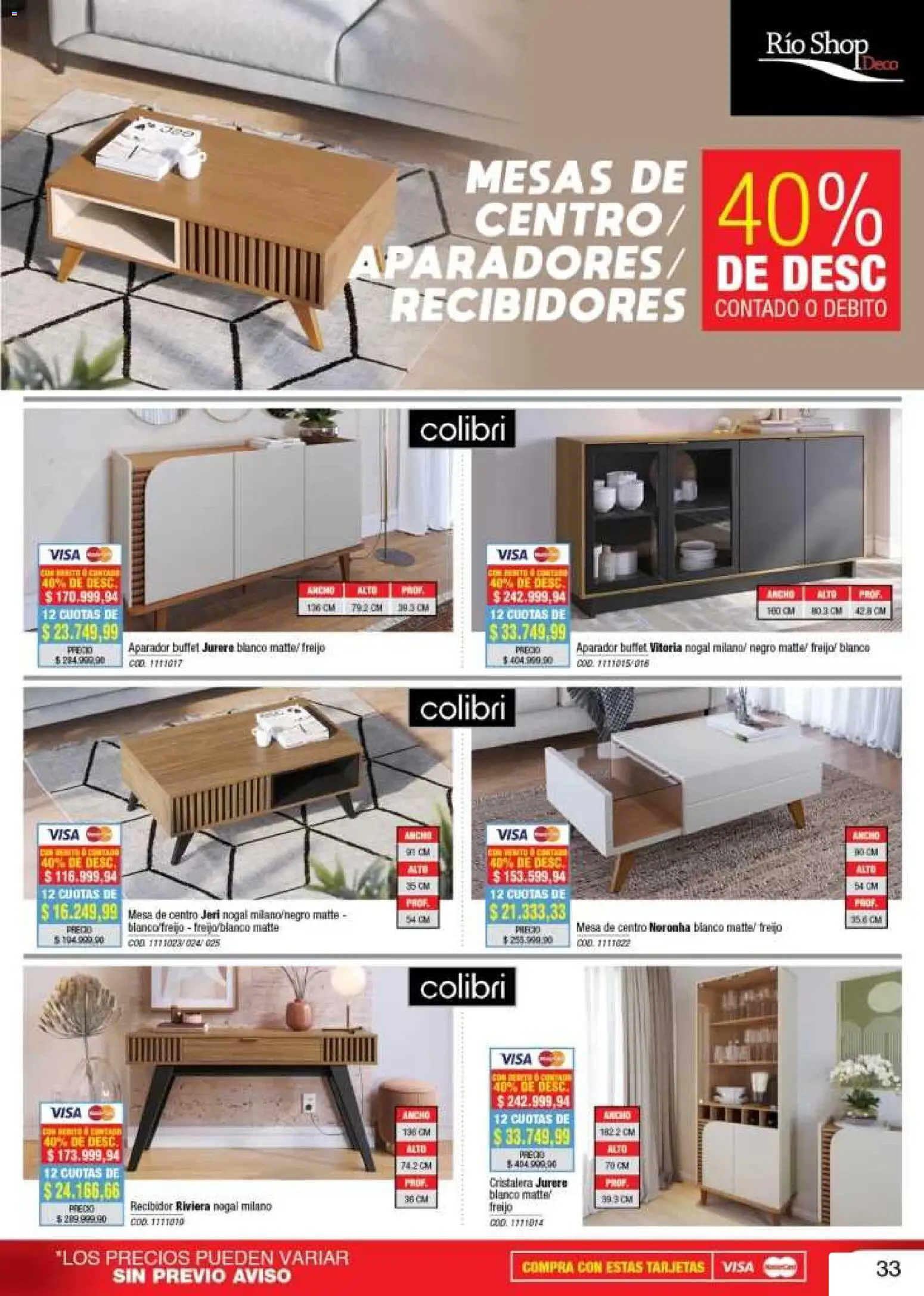 Río Shop Deco catálogo │ válido desde el 02.02.2026 | Página: 33 | Productos: Recibidor, Mesa de centro, Mesa, Aparador