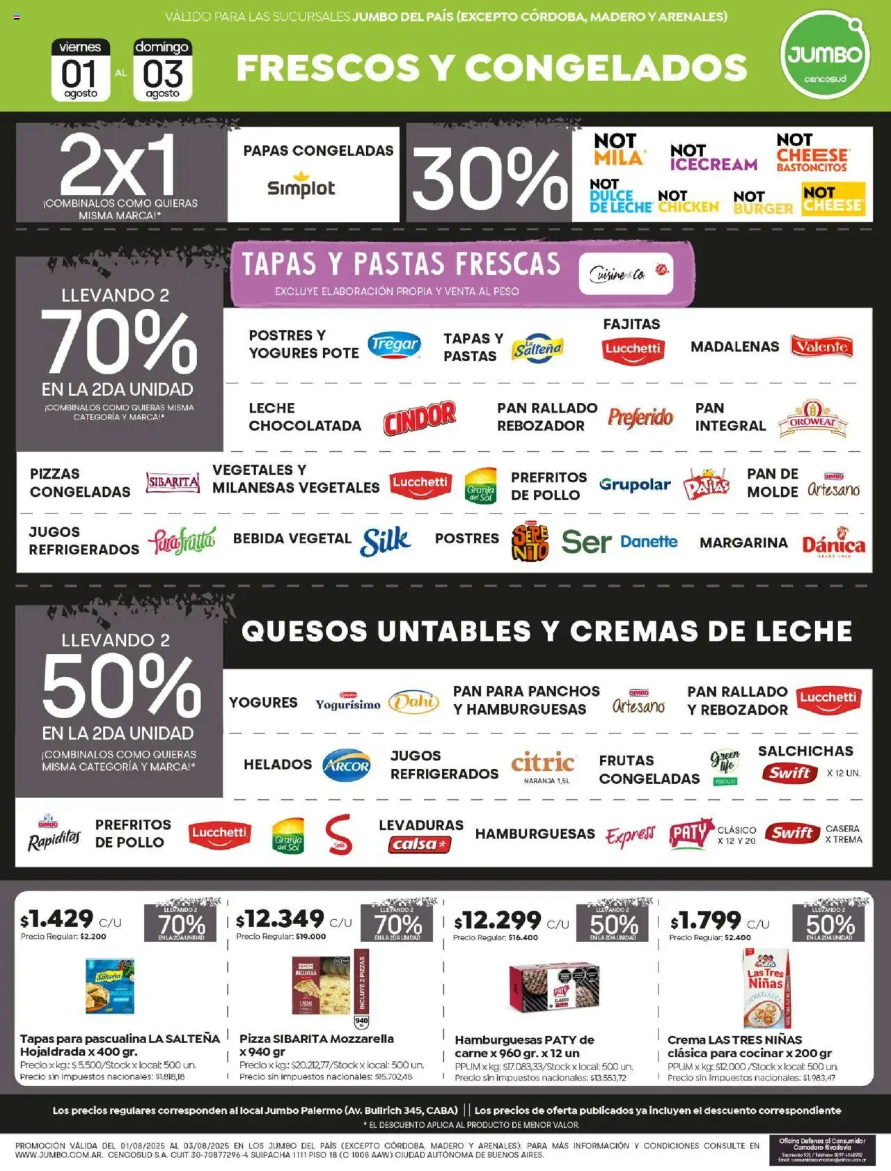 Jumbo ofertas - Salta y Tucumán │ válido desde el 31.07.2025 | Página: 4 | Productos: Molde, Peso, Pollo, Crema