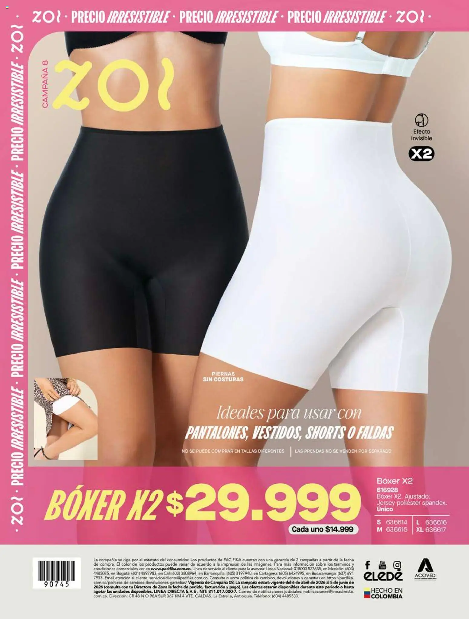 Pacifika revista - valida desde el 01.08.2026 | Página: 196 | Productos: Sobre, Faldas