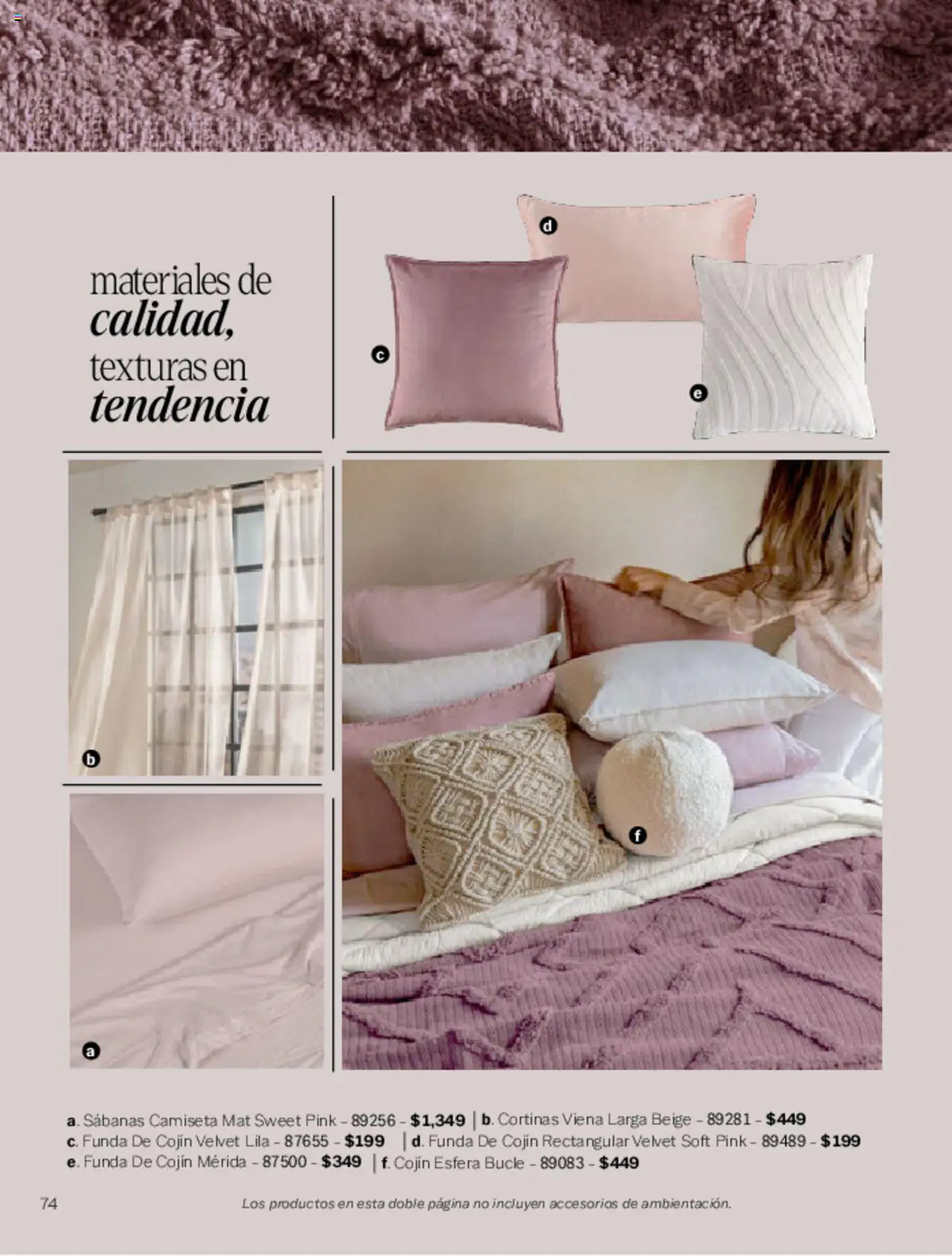 Nuevas ofertas de Vianney válidas en toda la República Mexicana desde el 07.03.2025. ¡Encuentra las mejores ofertas en Vianney catálogo Primavera! | Página: 76 | Productos: Funda, Sabanas, Cortinas, Camiseta