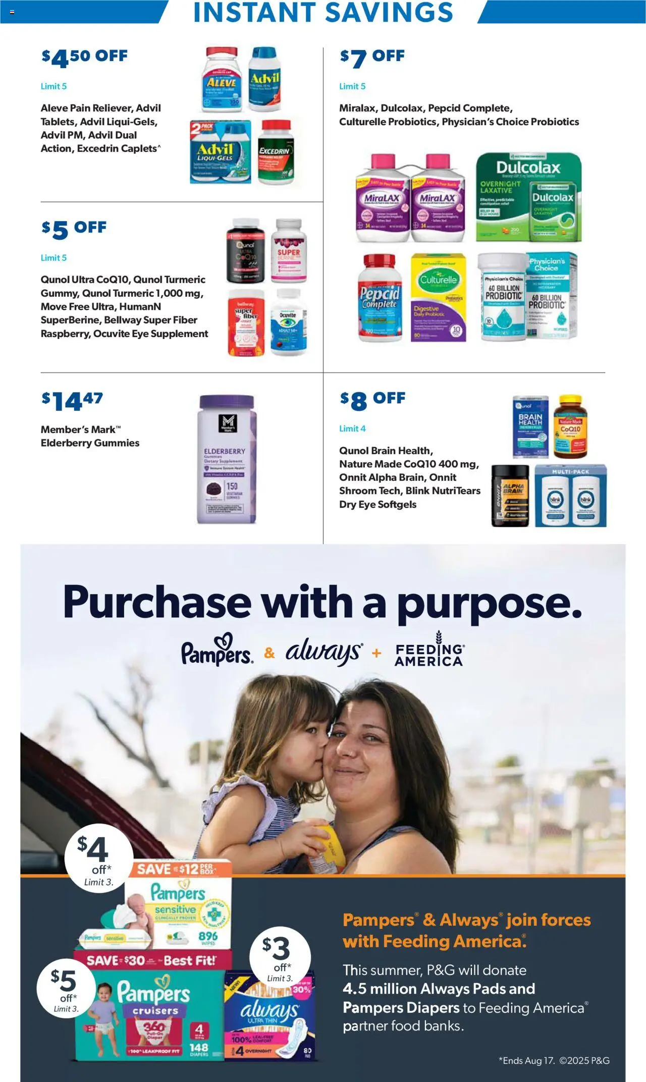 Sam's Club Instant Savings - valid from 23.07.2025 | Page: 12 | Products: CoQ10, Probiotics, Turmeric, Pads