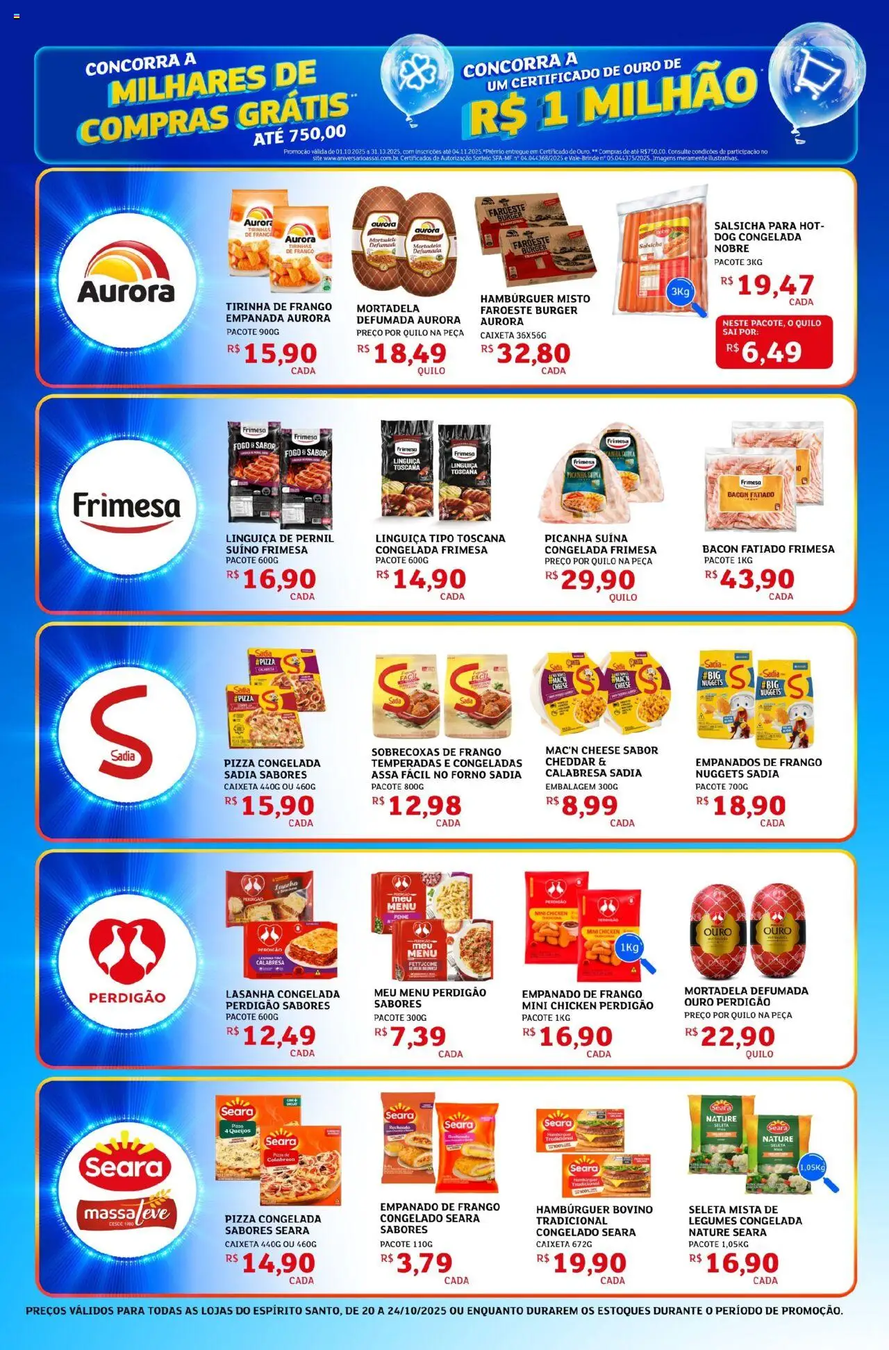 Assaí Atacadista Folheto - válido de 20.10.2025 | Página: 2 | Produtos: Pizza, Cheddar, Hambúrguer, Lasanha
