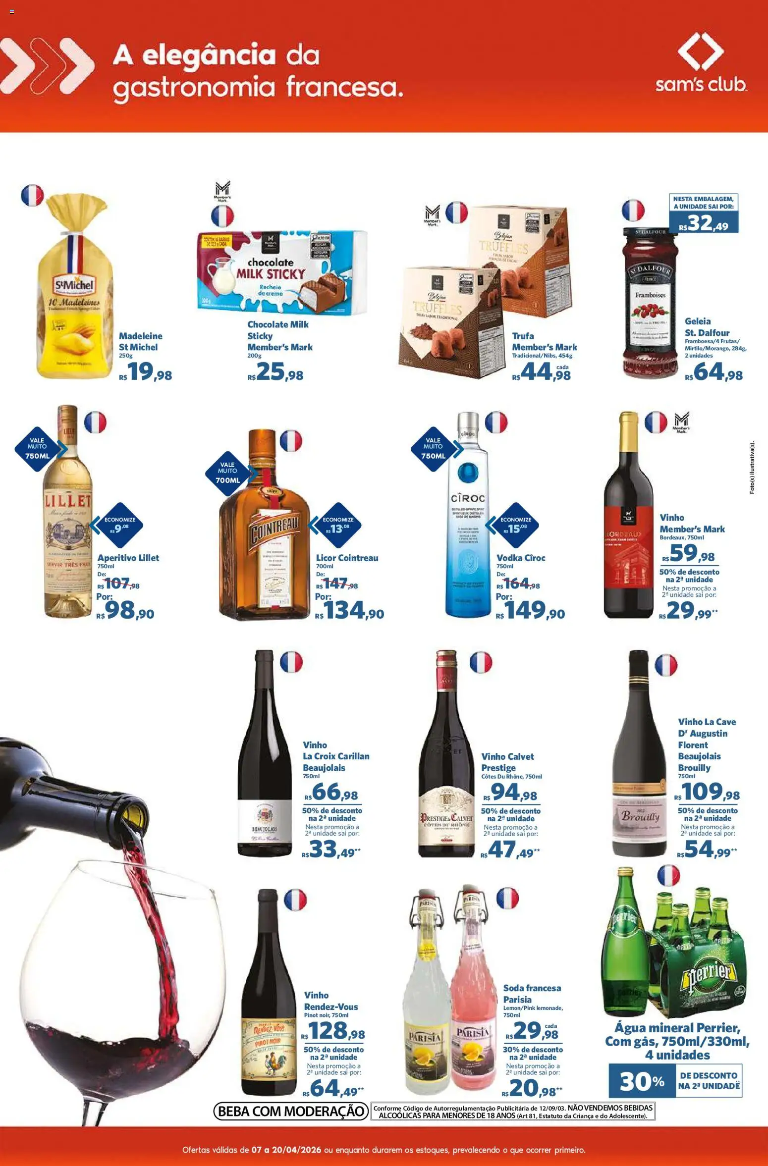 Sam's Club Folheto - válido de 07.04.2026 | Página: 4 | Produtos: Chocolate, Creme, Vodka, Soda