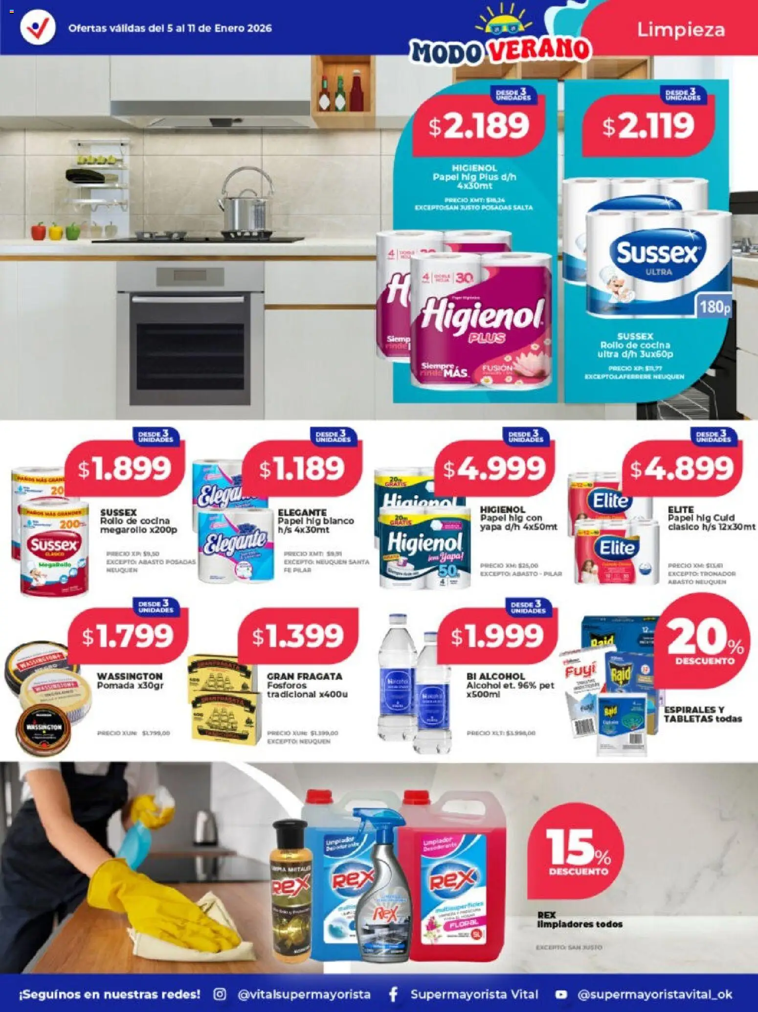 Vital - Ofertas - Posadas │ válido desde el 05.01.2026 | Página: 8 | Productos: Fósforos, Pomada, Cocina, Lupa