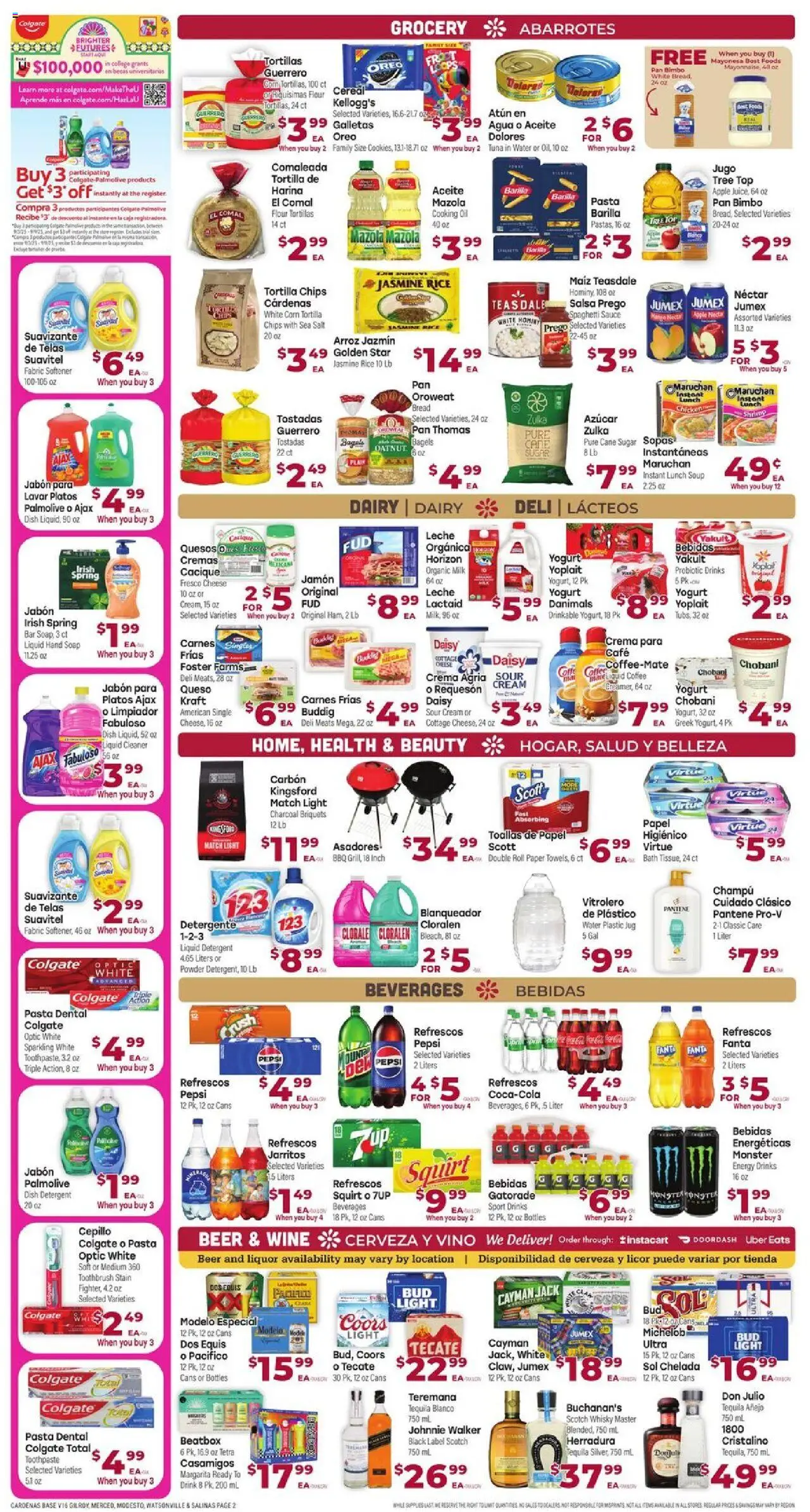 Cardenas Weekly Ad - CA - valid from 03.09.2025 | Page: 2 | Products: Pan, Coffee, Wine, Water