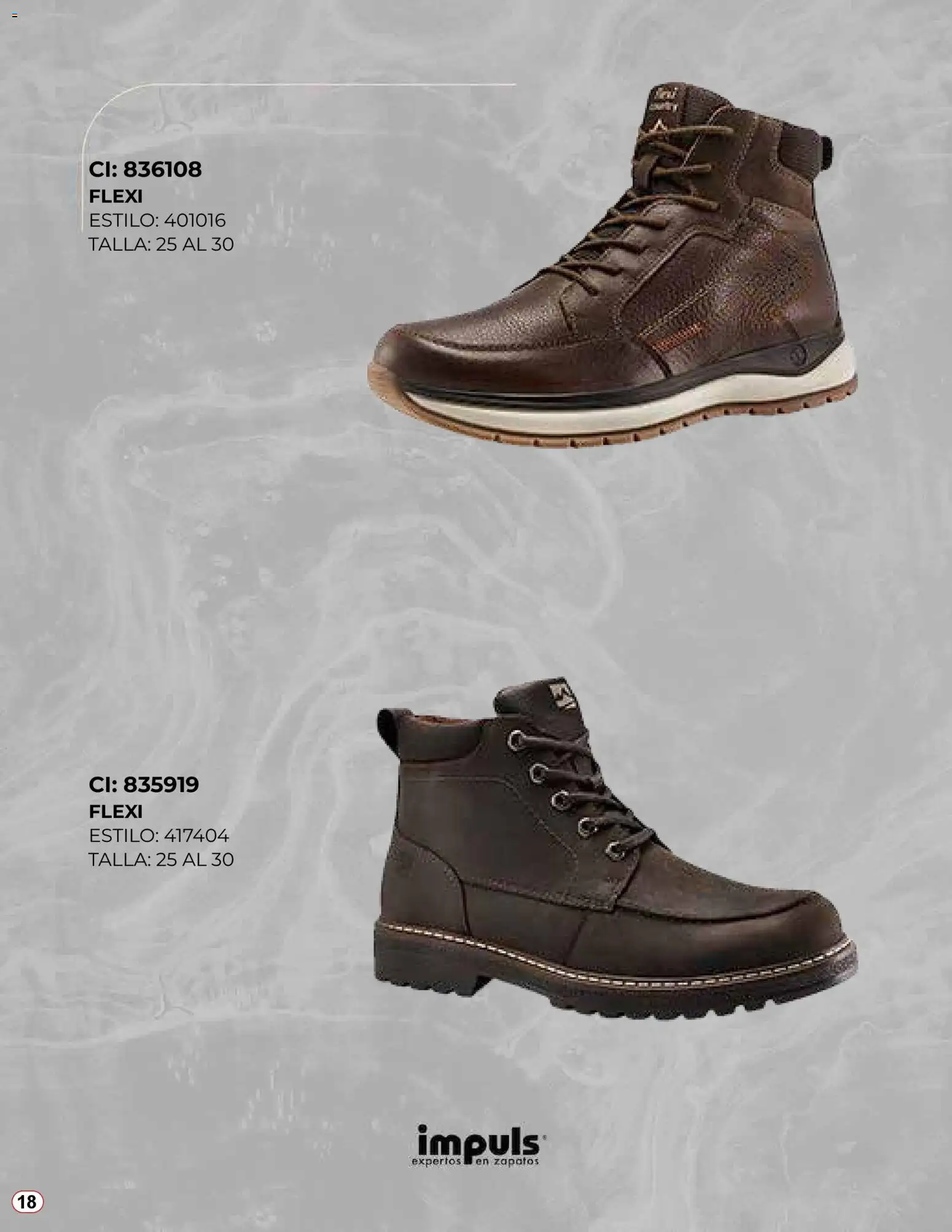 Nuevas ofertas de Impuls válidas en toda la República Mexicana desde el 04.11.2025. ¡Encuentra las mejores ofertas en Impuls catálogo De Calzado Flexi 2025! | Página: 18 | Productos: Zapatos