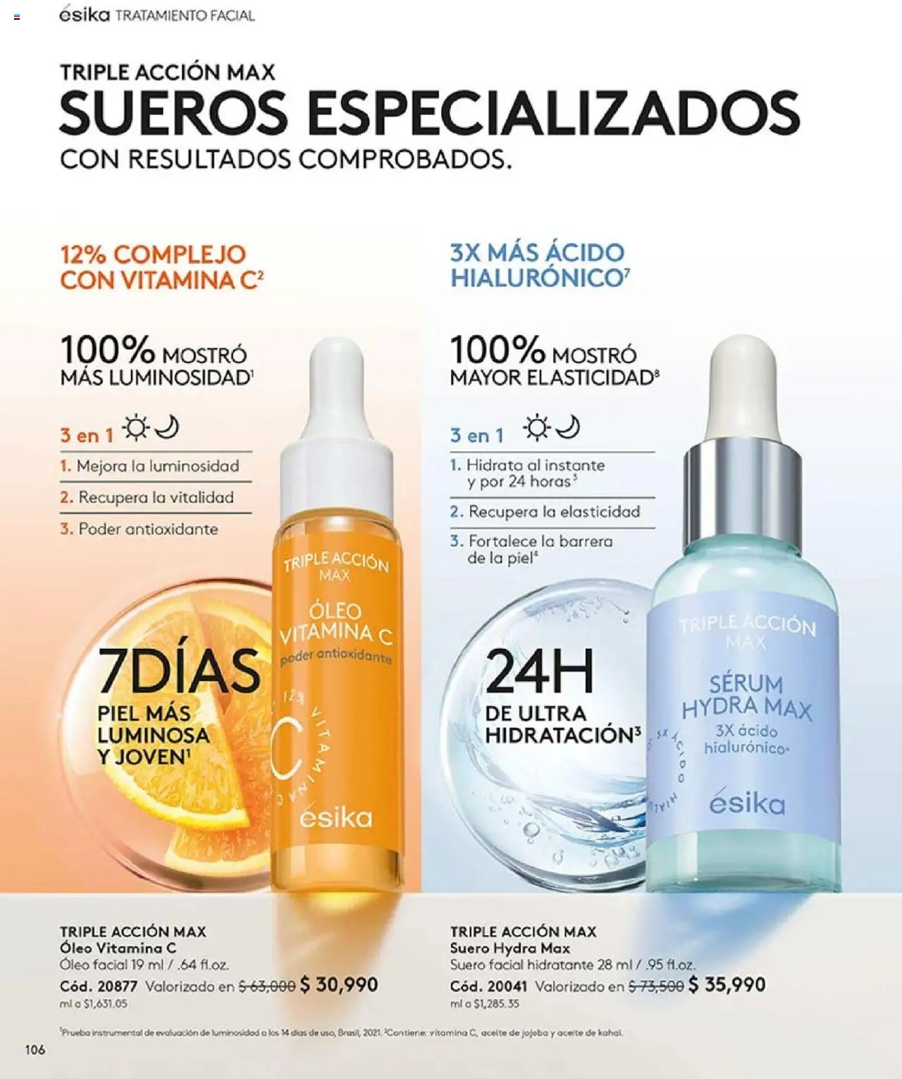 Ésika revista - valida desde el 29.07.2025 | Página: 106 | Productos: Serum, Aceite