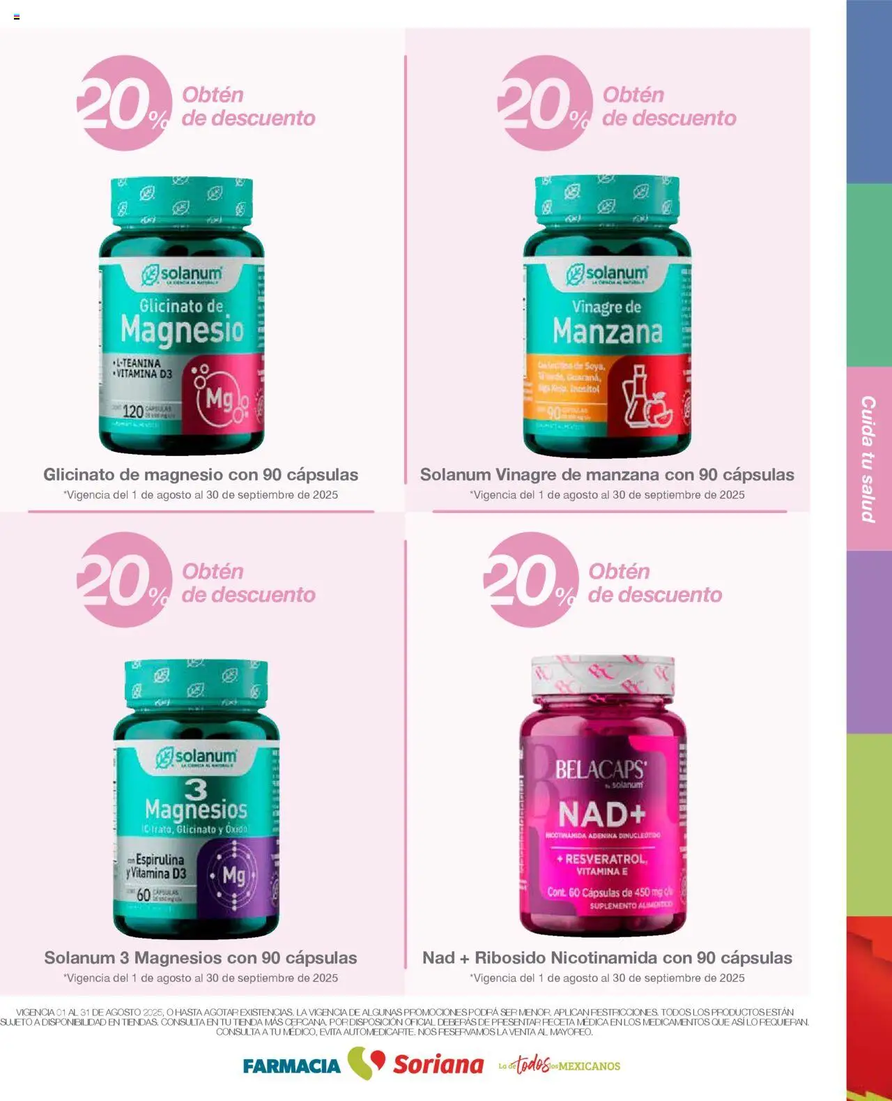 Nuevas ofertas de Soriana válidas en toda la República Mexicana desde el 01.08.2025. ¡Encuentra las mejores ofertas en Soriana - Folleto Farmacia Súper Nacional! | Página: 6 | Productos: Vinagre, Manzana