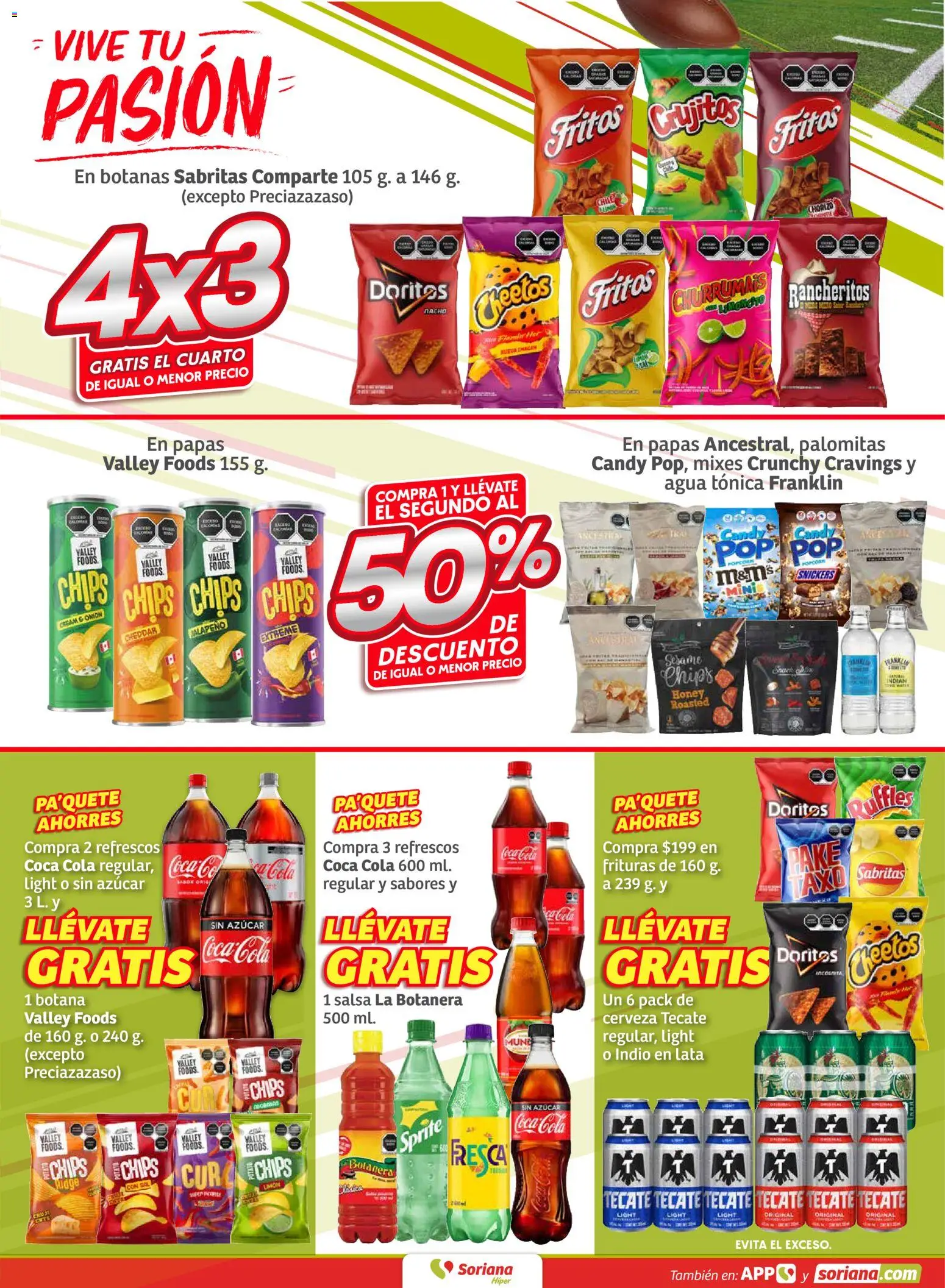 Nuevas ofertas de Soriana válidas en toda la República Mexicana desde el 05.02.2026. ¡Encuentra las mejores ofertas en Soriana - Fin de Semana Híper: Ags, Nay, Jal, Qro, Col, Mich, Gto, Hgo, Tlax, Mor, Pue, Gro, Oax, Edo. de Mex, Valle de México, Za! | Página: 3