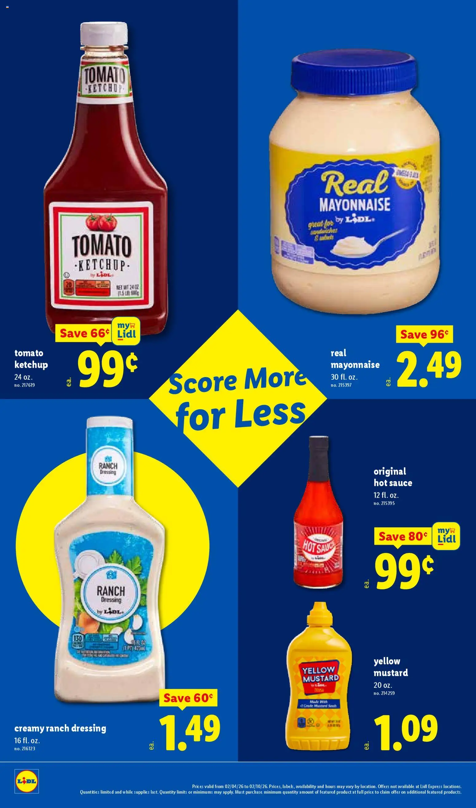 Lidl Weekly Ad - valid from 04.02.2026 | Page: 12 | Products: Ketchup, Mayonnaise, Sauce