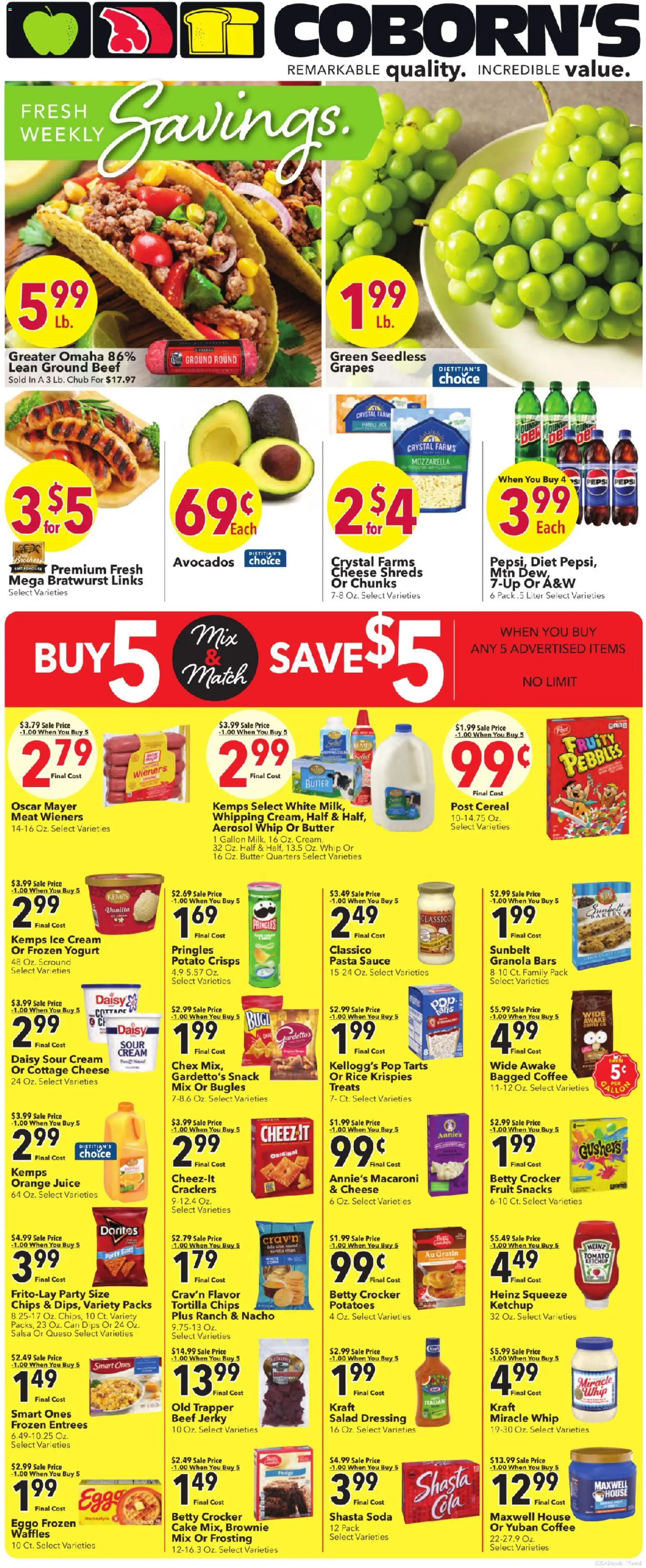 Coborn's Weekly Ad - valid from 04.03.2026 | Page: 1 | Products: Coffee, Juice, Ketchup, Salad