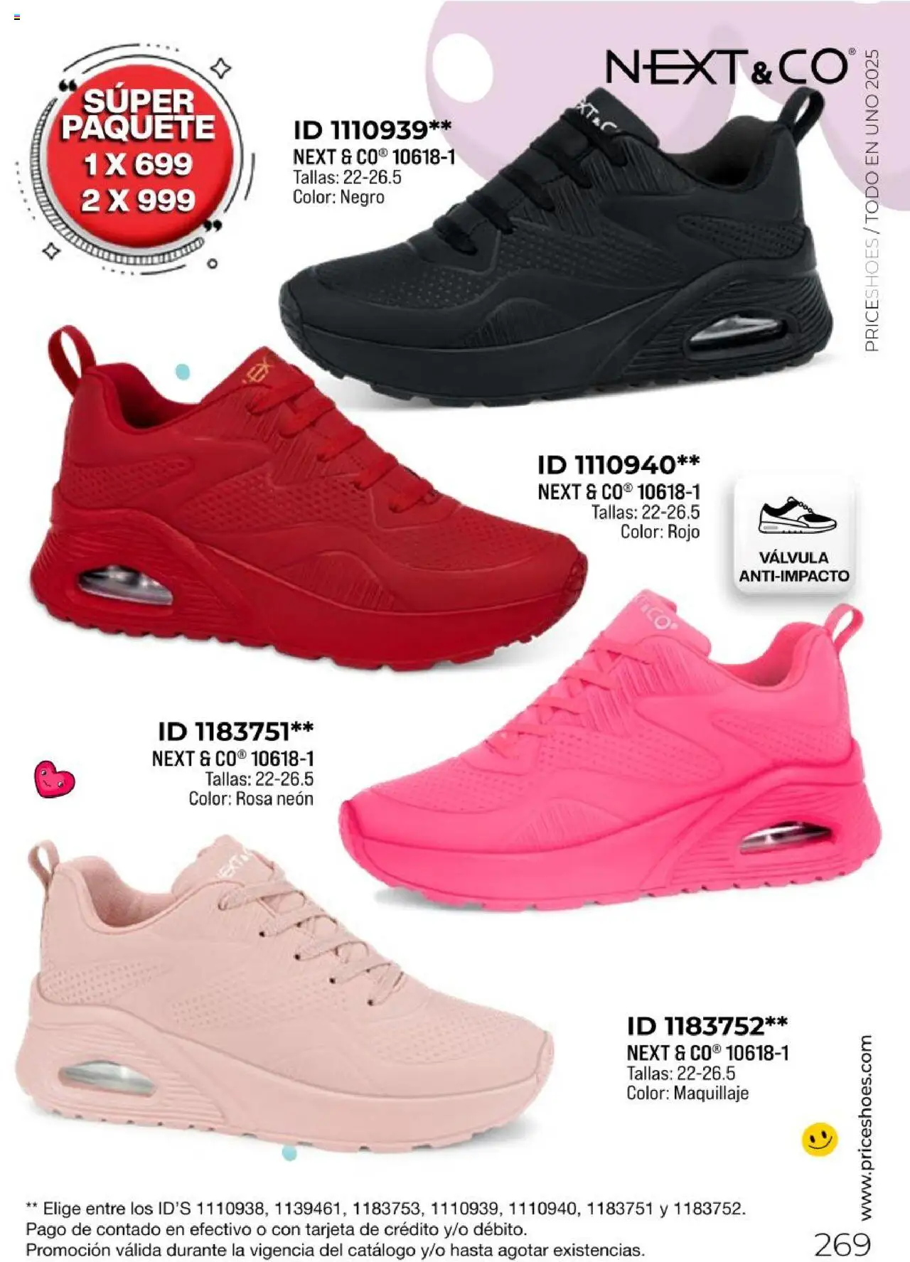 Nuevas ofertas de Price Shoes válidas en toda la República Mexicana desde el 05.05.2025. ¡Encuentra las mejores ofertas en Price Shoes catálogo Todo En 1 2025! | Página: 267 | Productos: Válvula, Maquillaje